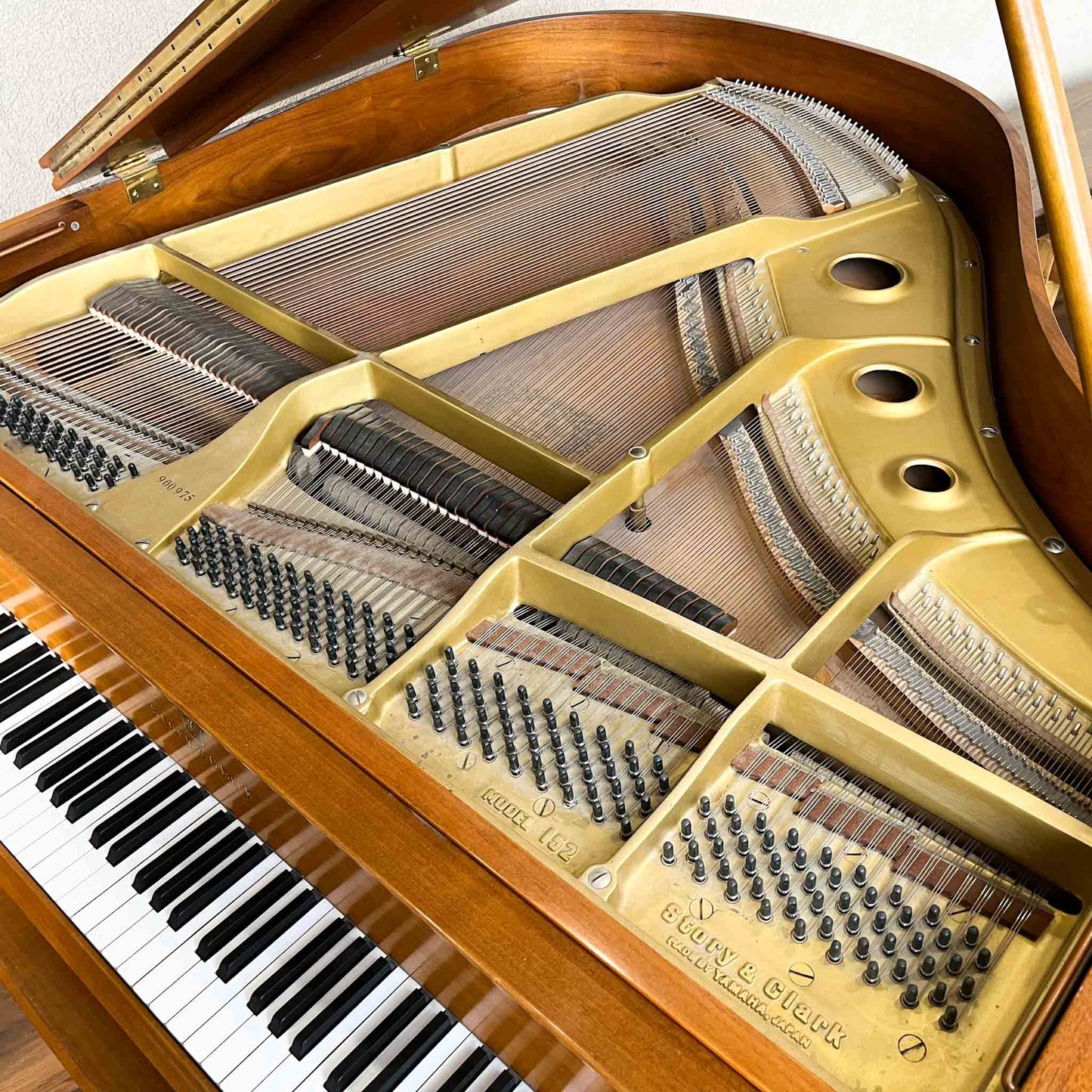 AVAILABLE TO RESTORE: CALL FOR CUSTOM PRICING - 1995 Story & Clark 5'1" Wood Finish Baby Grand Piano