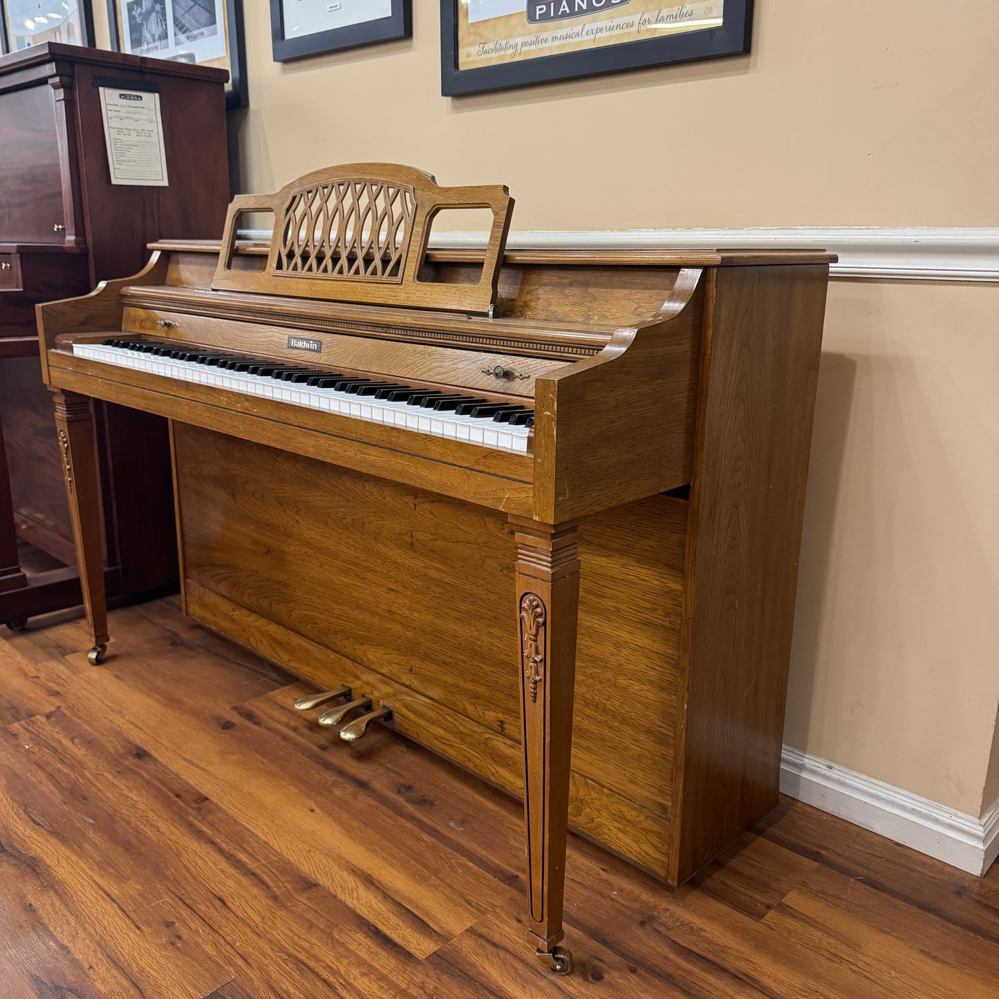 SOLD 1988 Baldwin Wood Finish Commissioned Spinet Piano
