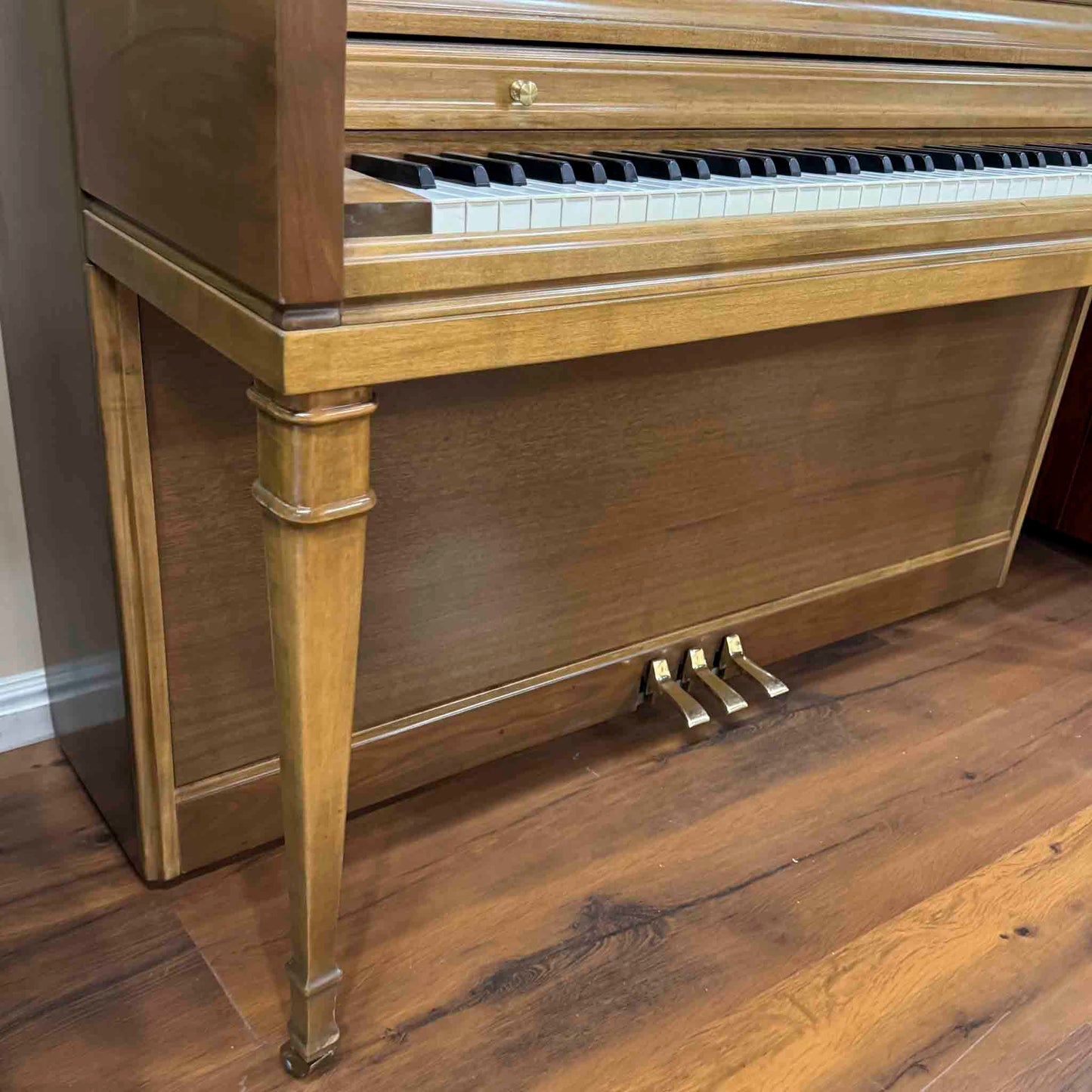 CURRENT SHOP WORK - 1966 Wurlitzer Wood Finish Commissioned Console Piano
