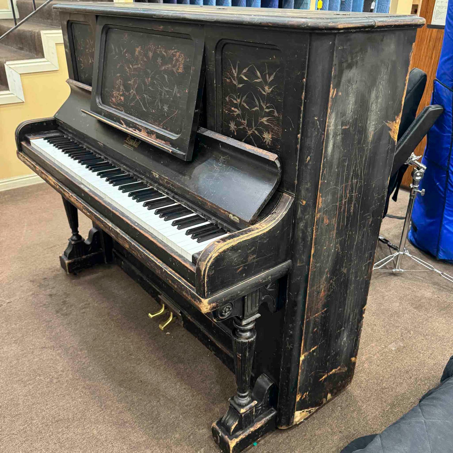CURRENT SHOP WORK - 1892 Kimball Wood Finish 51" Commissioned Upright Piano