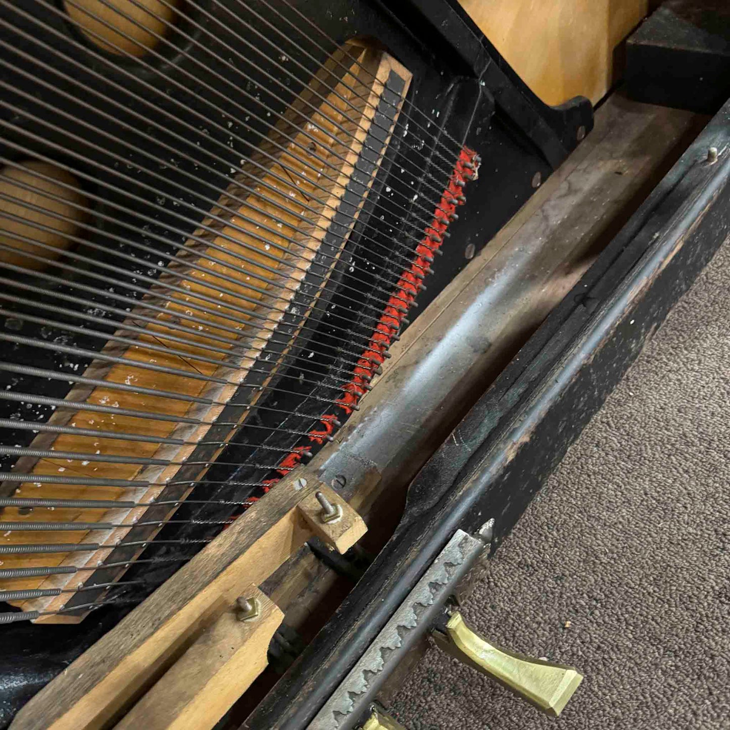CURRENT SHOP WORK - 1892 Kimball Wood Finish 51" Commissioned Upright Piano