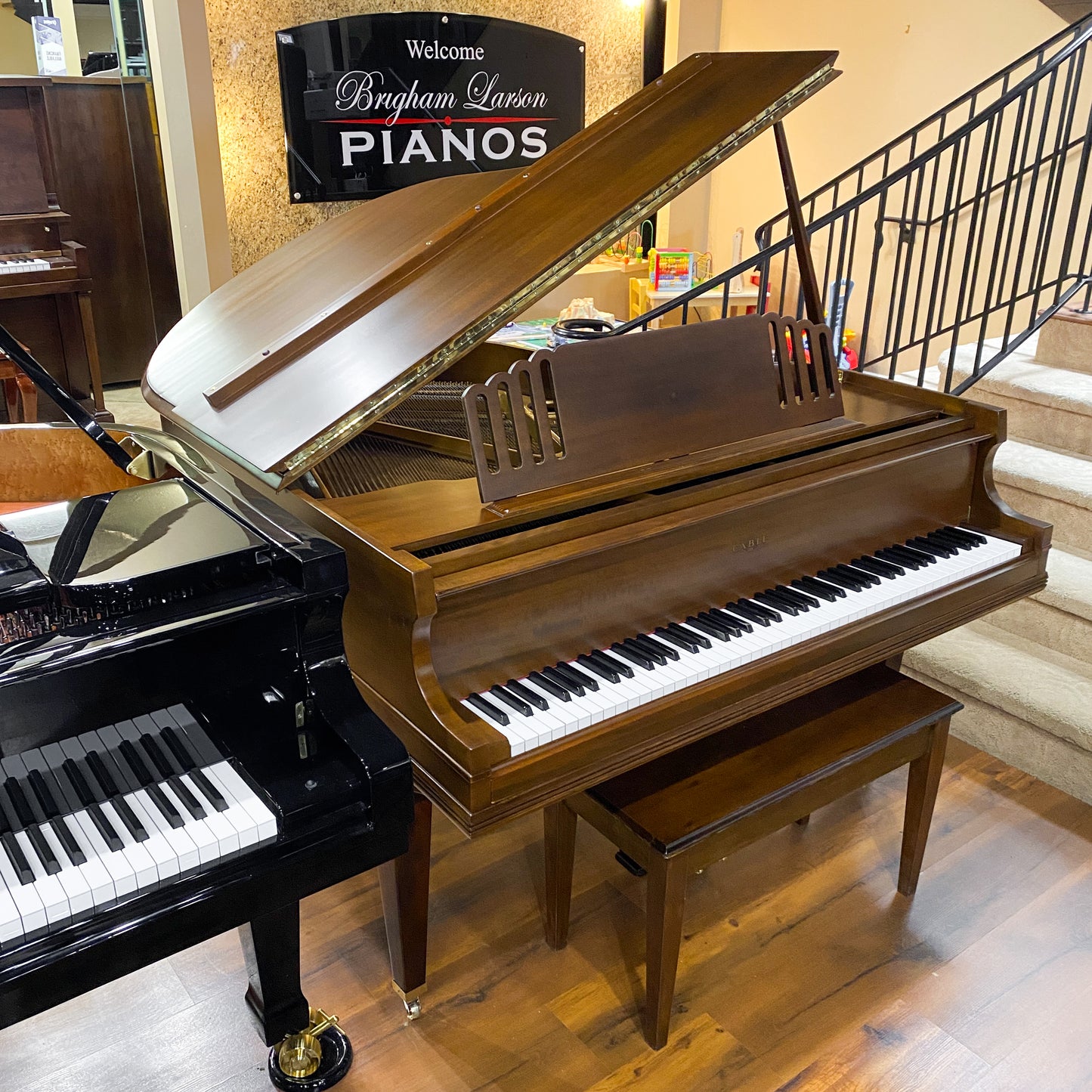 SOLD 1926 Cable 5' Satin Walnut Grand Piano