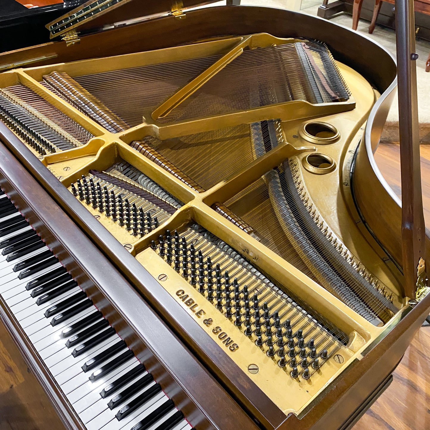 SOLD 1926 Cable 5' Satin Walnut Grand Piano