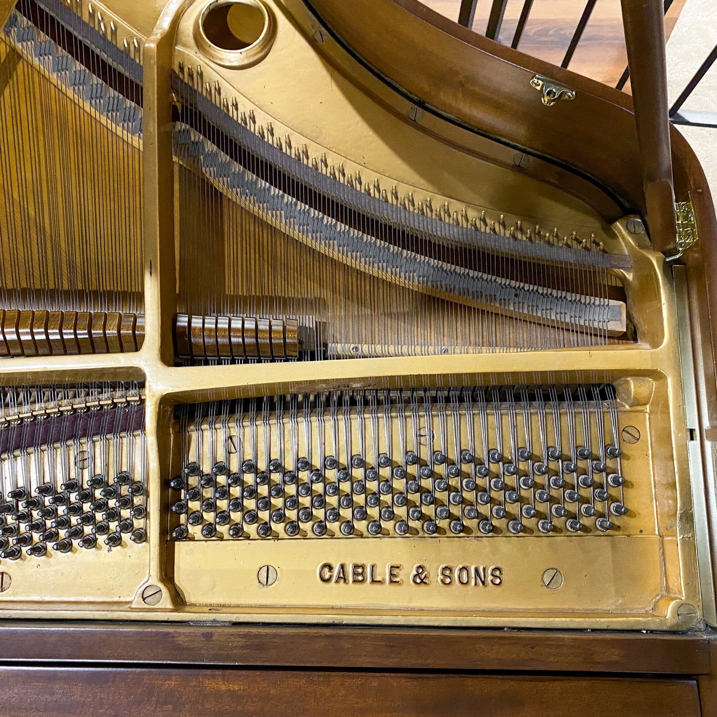 SOLD 1926 Cable 5' Satin Walnut Grand Piano