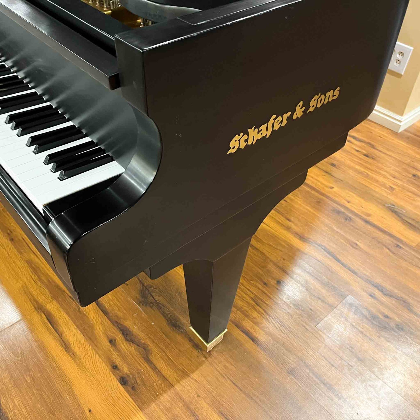 1990 Schafer & Sons G-5A 6'9" Satin Black Grand Piano with Self Playing System