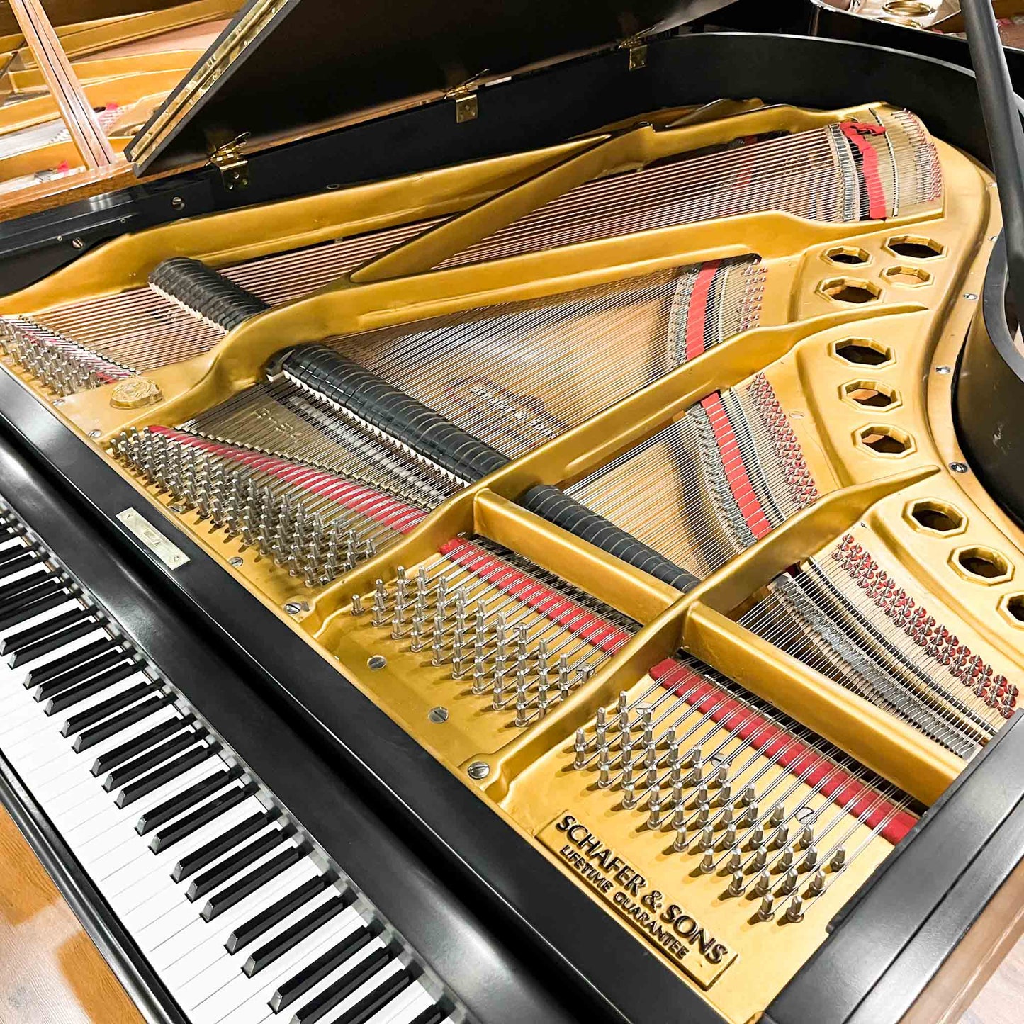 1990 Schafer & Sons G-5A 6'9" Satin Black Grand Piano with Self Playing System