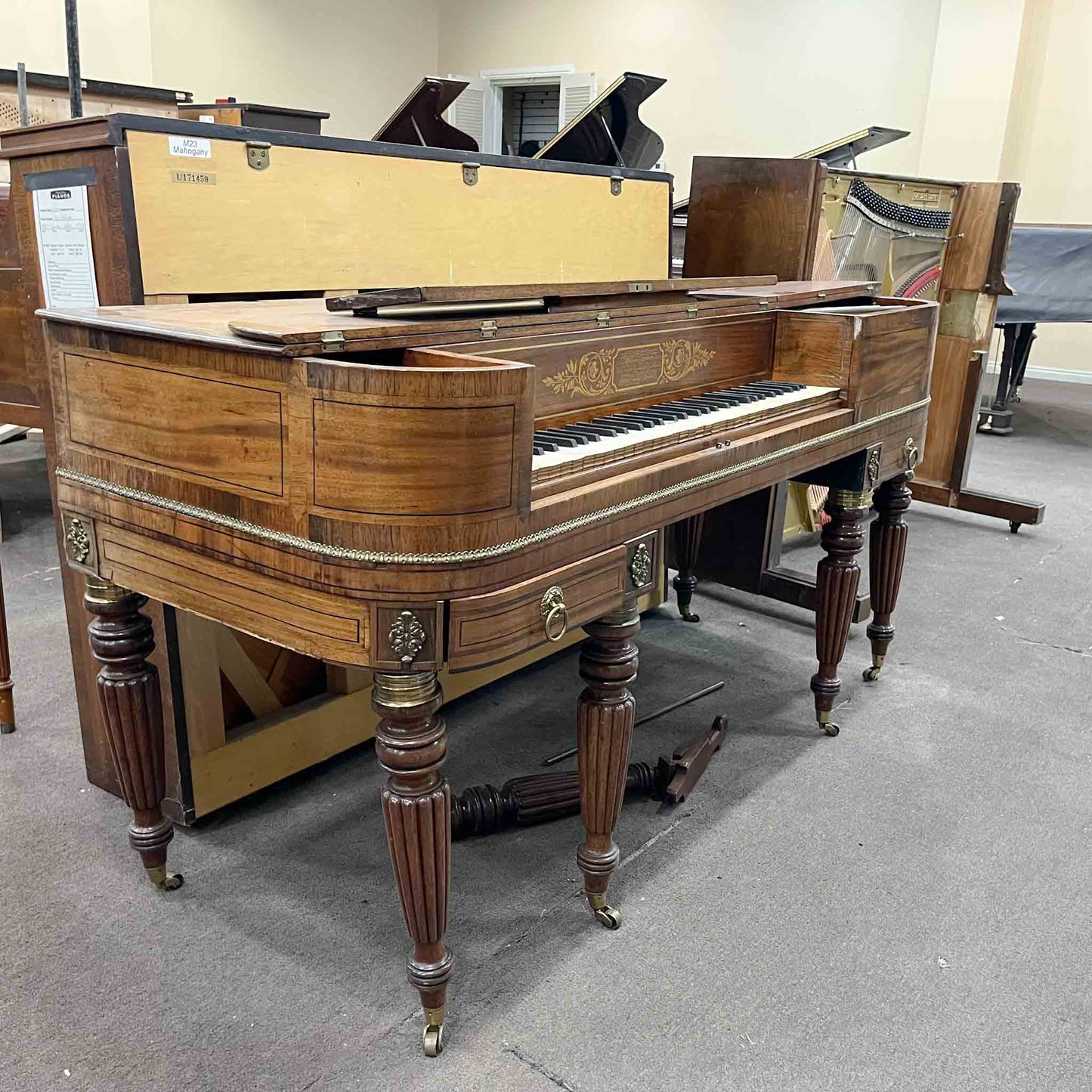 SOLD 1815 William Stodart 34" Commissioned Square Piano