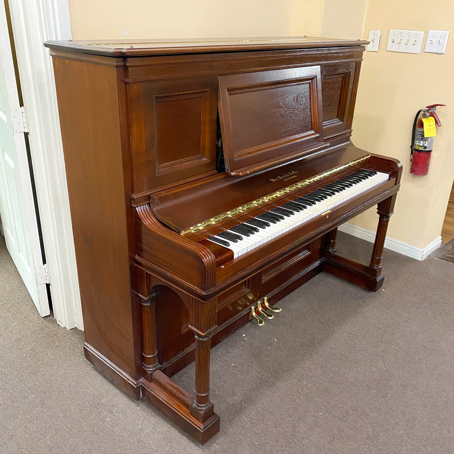 SOLD 1895 Knabe Wood Finish Commissioned Upright Piano