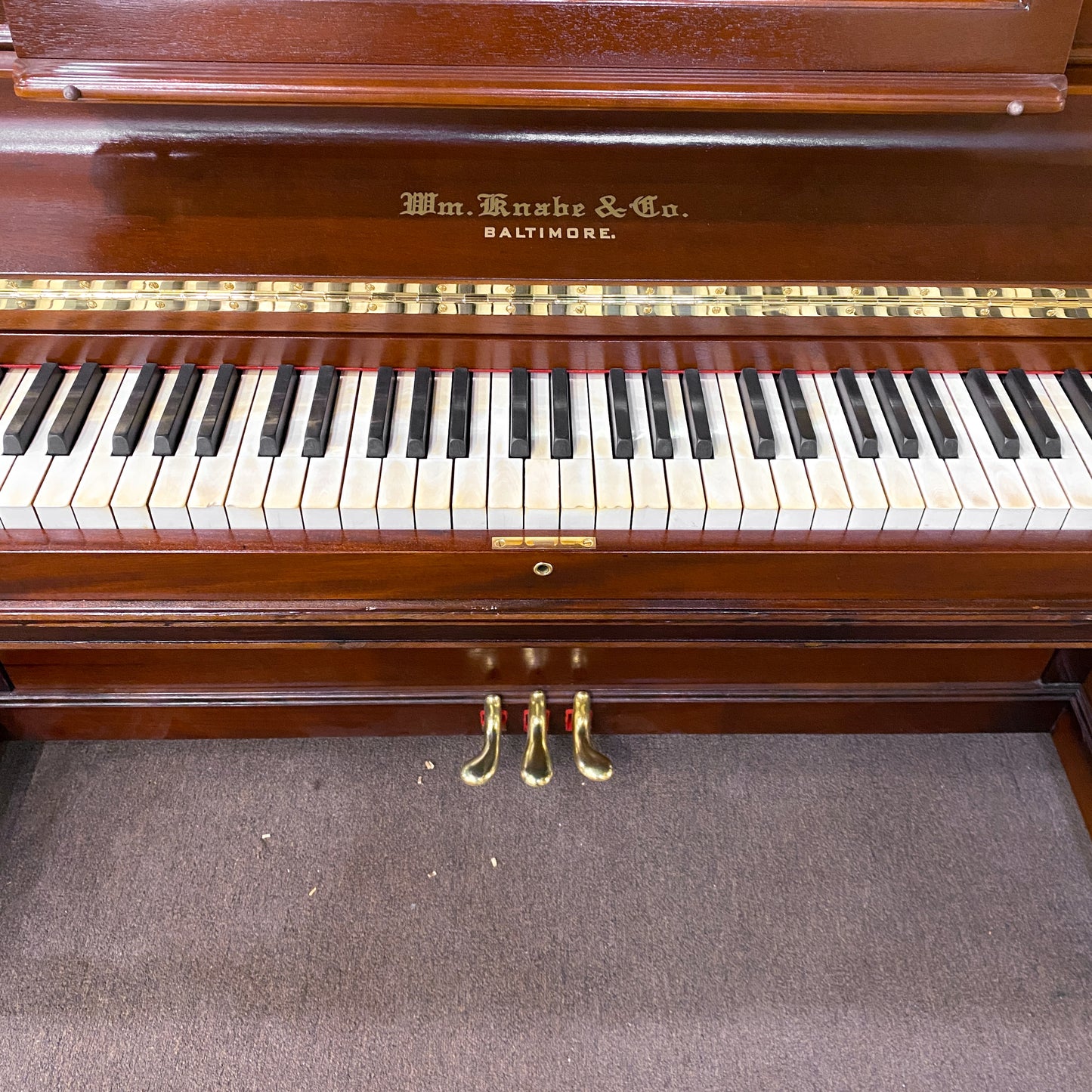 SOLD 1895 Knabe Wood Finish Commissioned Upright Piano