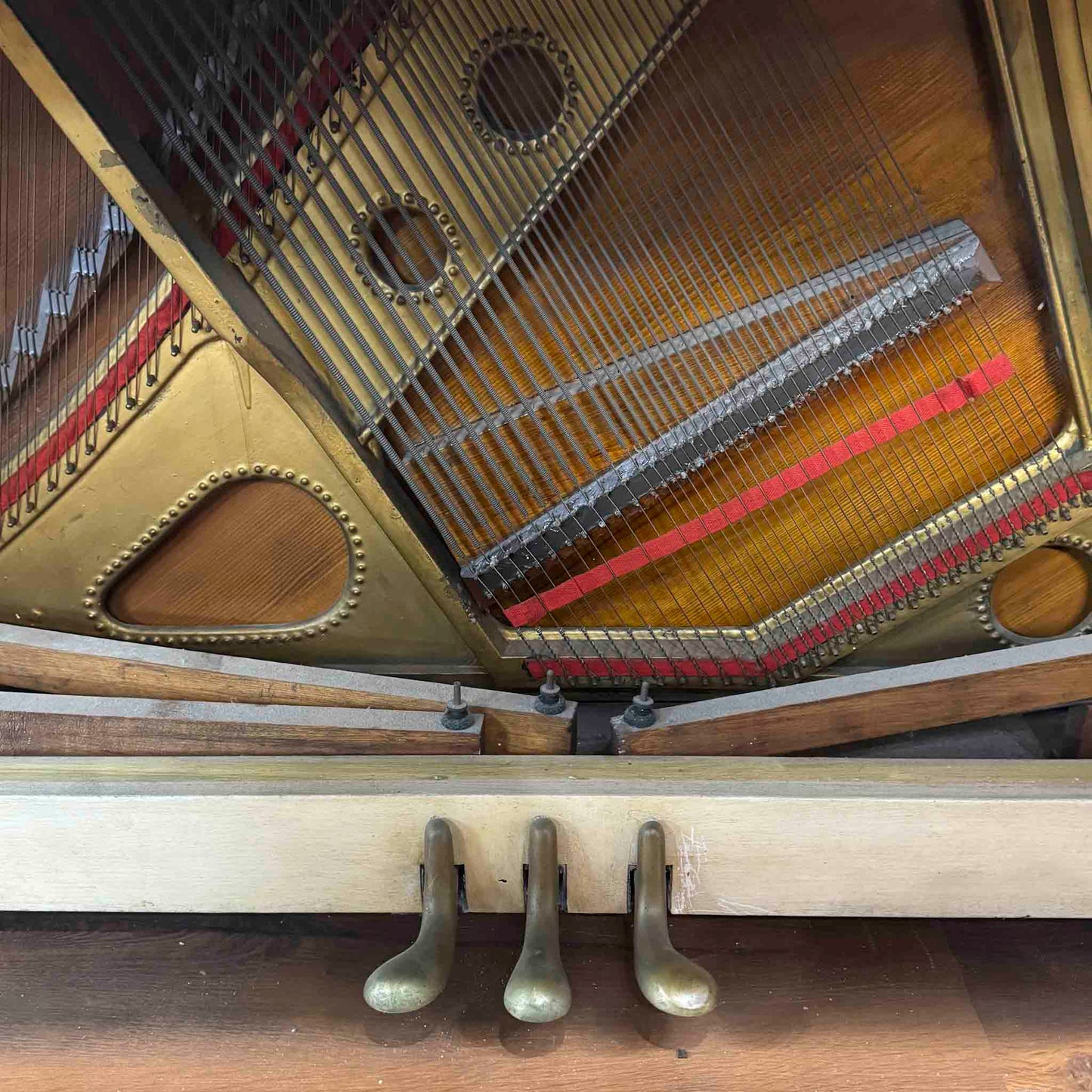 CURRENT SHOP WORK - 1907 Lester 58" Wood Finish Commissioned Upright Piano