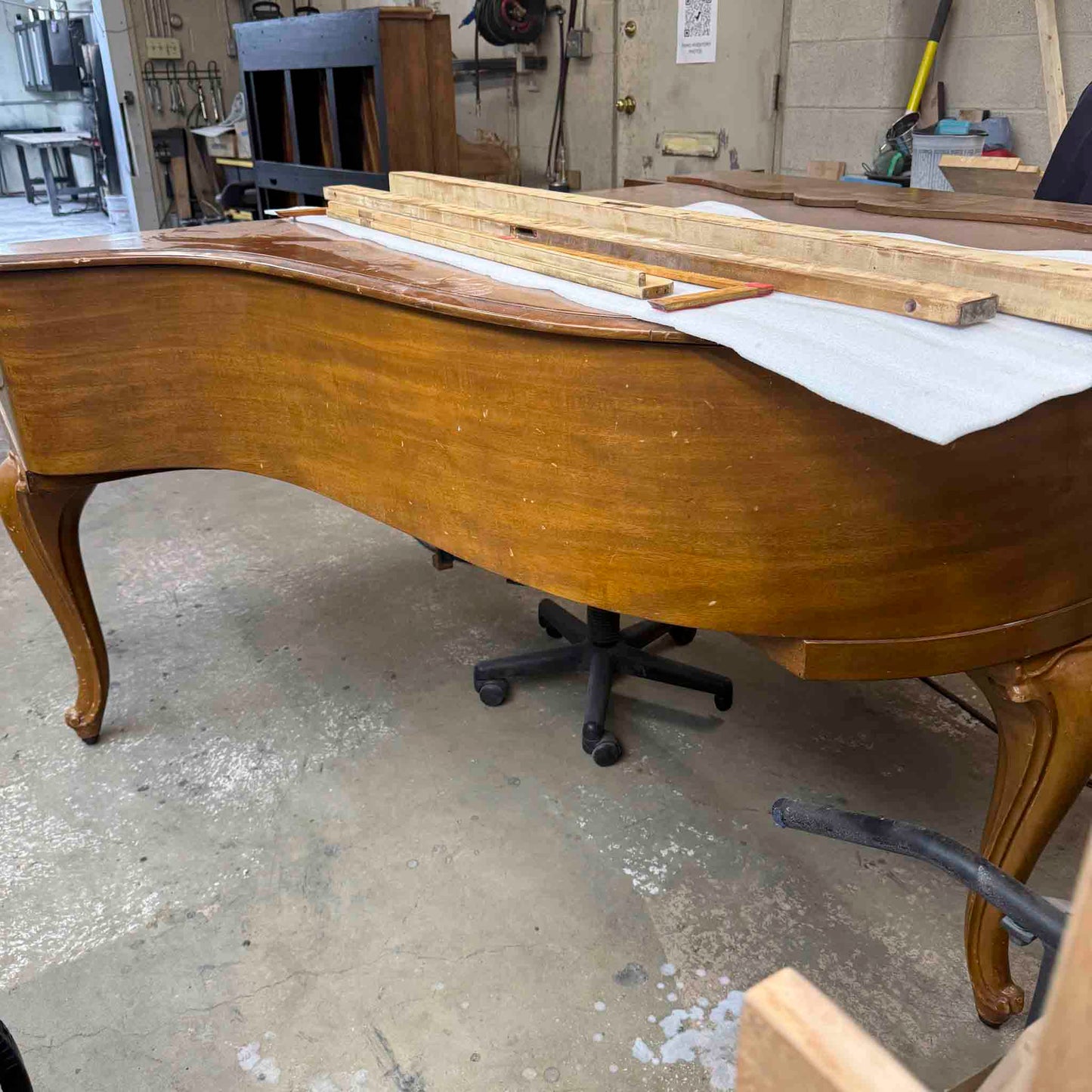 CURRENT SHOP WORK - 1920 Kimball 5'7" Wood Finish Commissioned Grand Piano