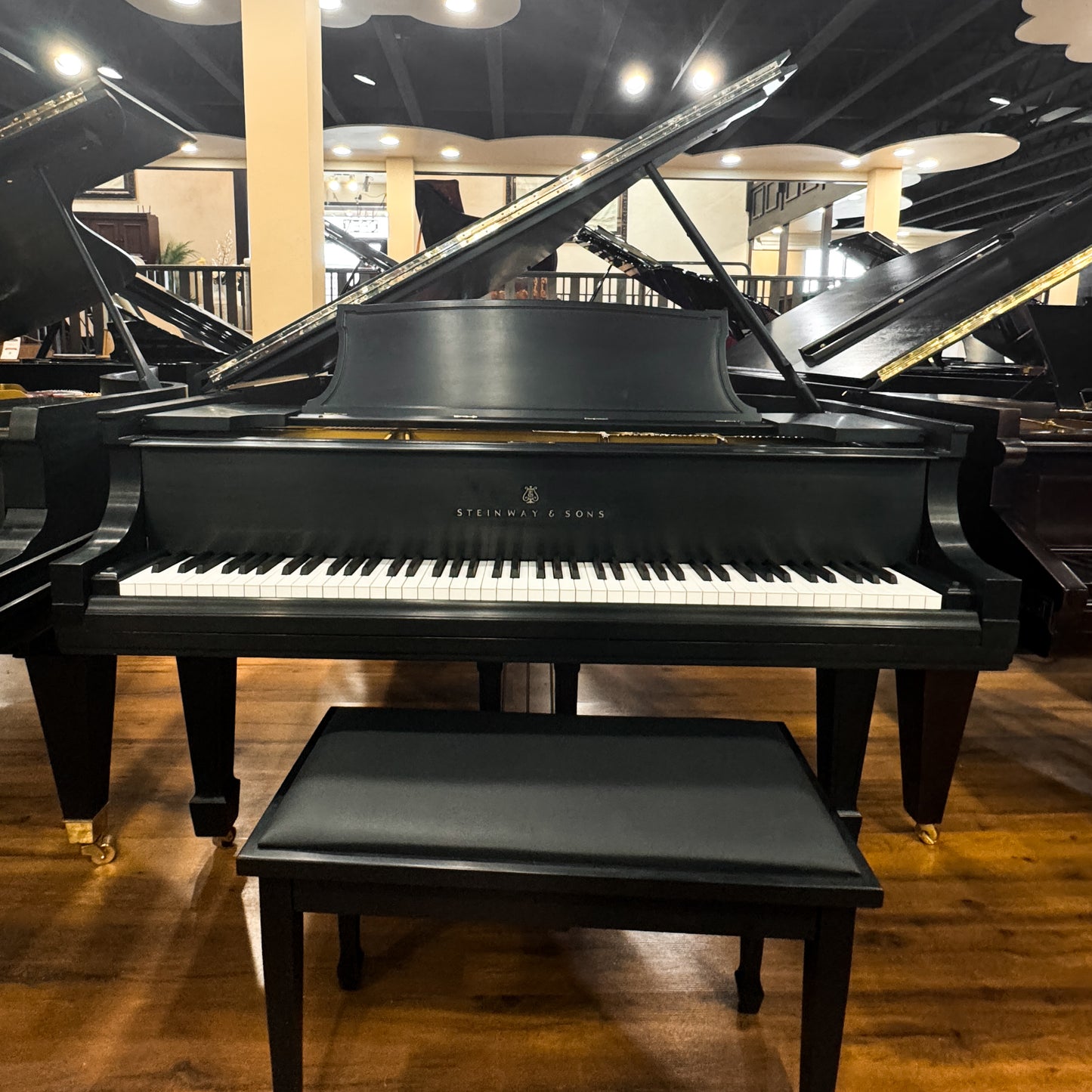 SOLD 1925 Steinway L 5'11" Satin Black Grand Piano