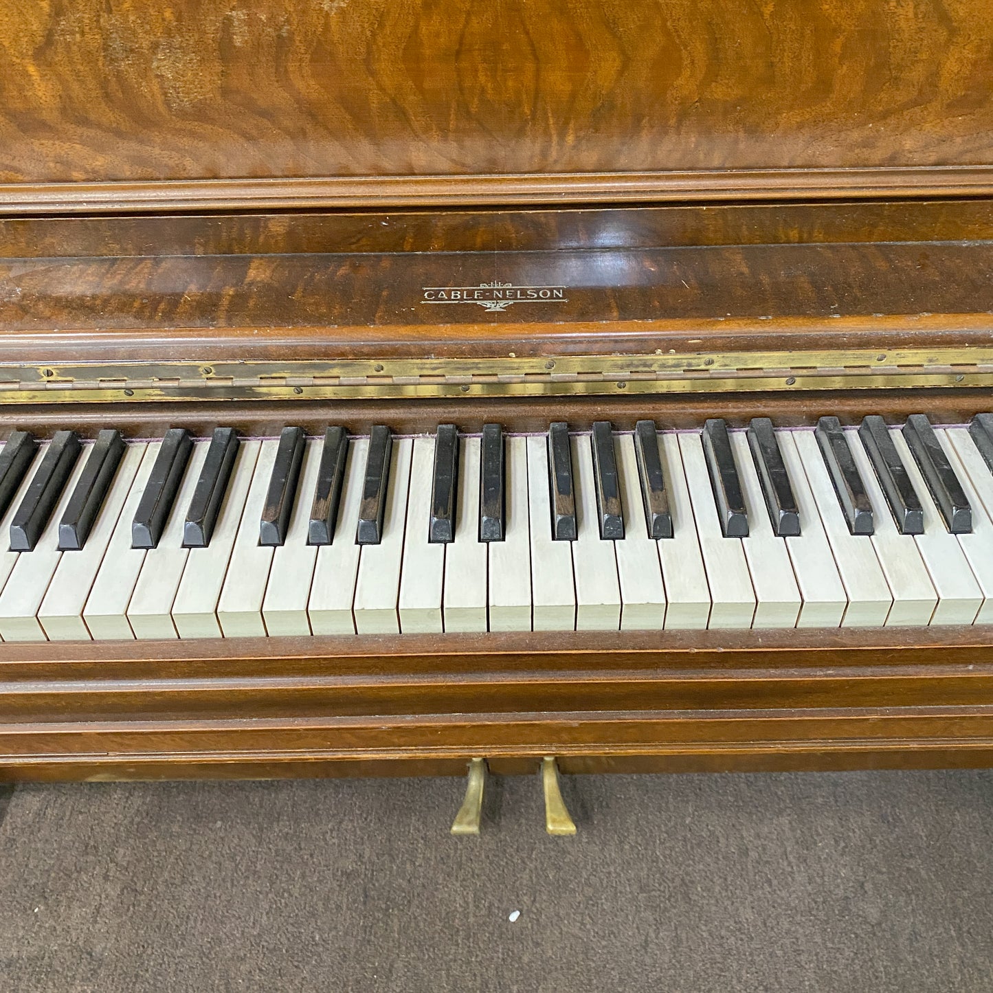 SOLD - 1934 Cable Nelson Wood Finish Commissioned Upright Piano