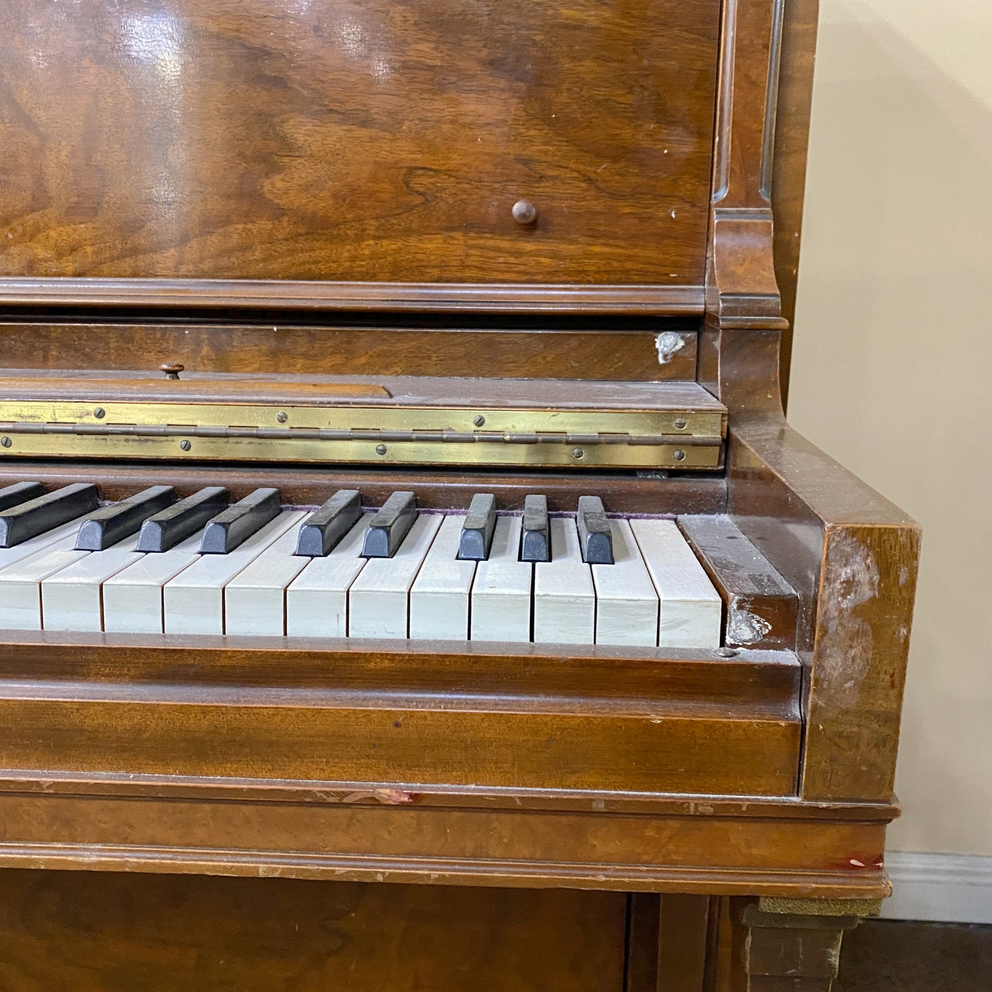 SOLD - 1934 Cable Nelson Wood Finish Commissioned Upright Piano