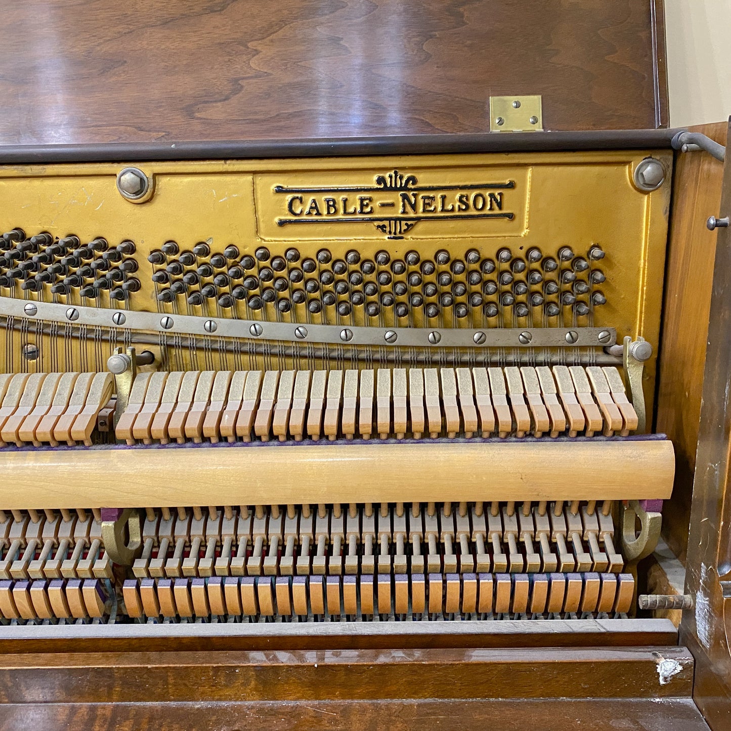SOLD - 1934 Cable Nelson Wood Finish Commissioned Upright Piano
