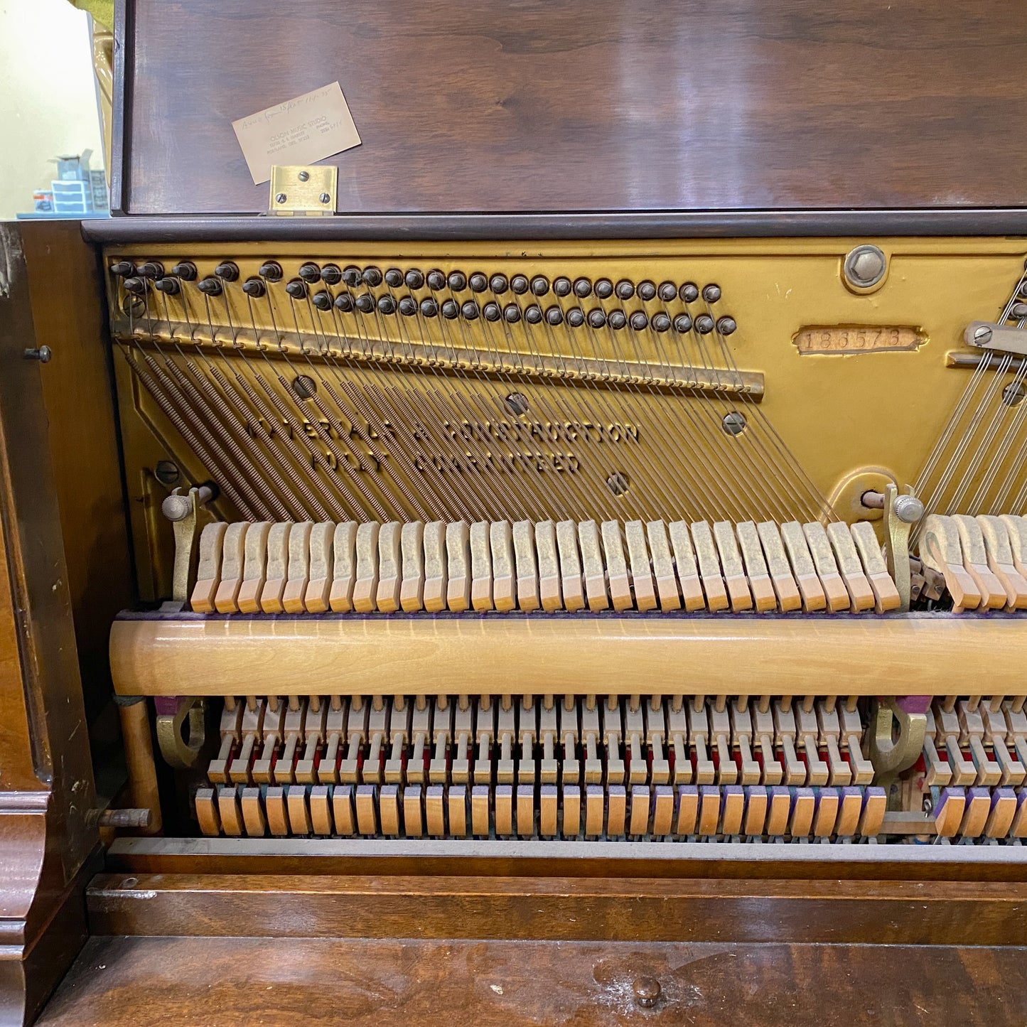 SOLD - 1934 Cable Nelson Wood Finish Commissioned Upright Piano