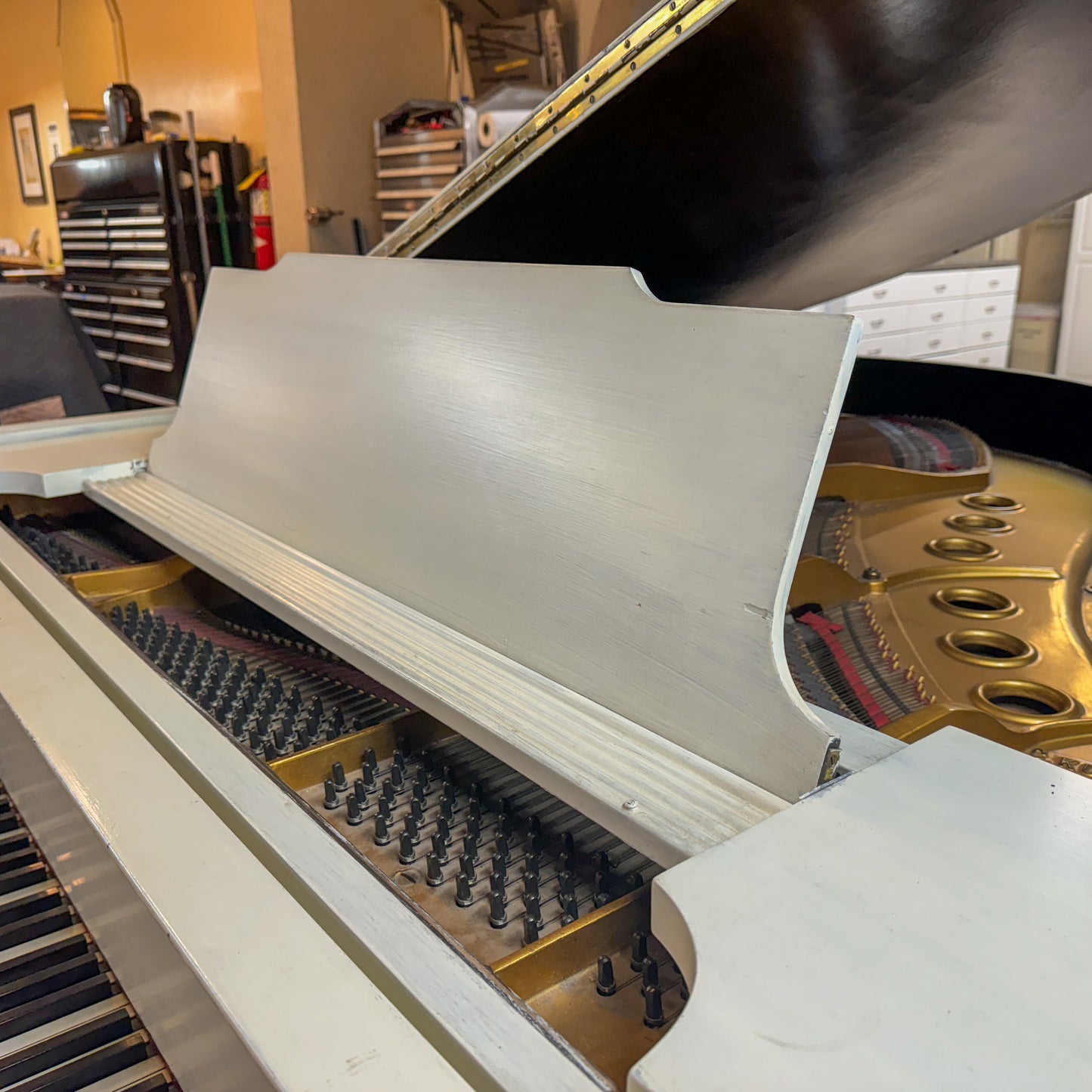 SOLD 1929 Kurtzmann White Finish Commissioned Grand Piano with Self-Playing QRS System
