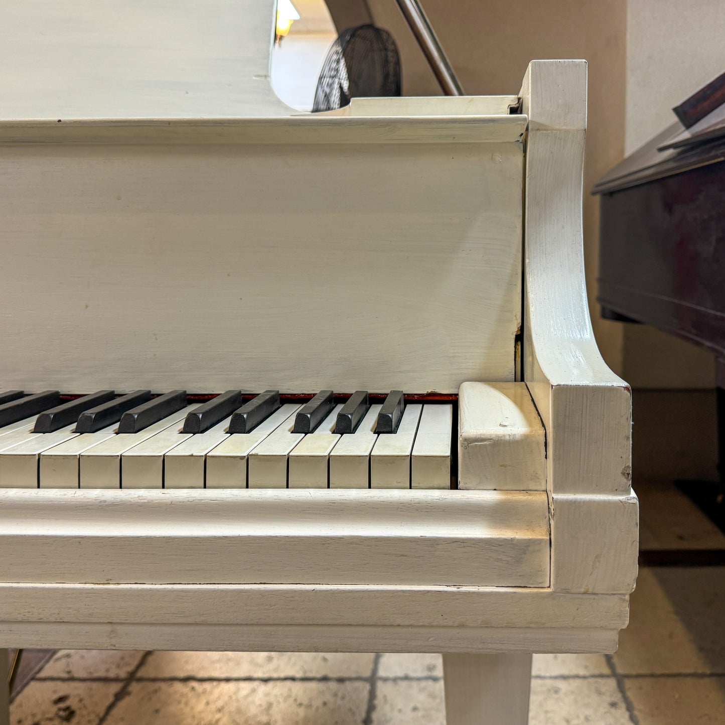 SOLD 1929 Kurtzmann White Finish Commissioned Grand Piano with Self-Playing QRS System