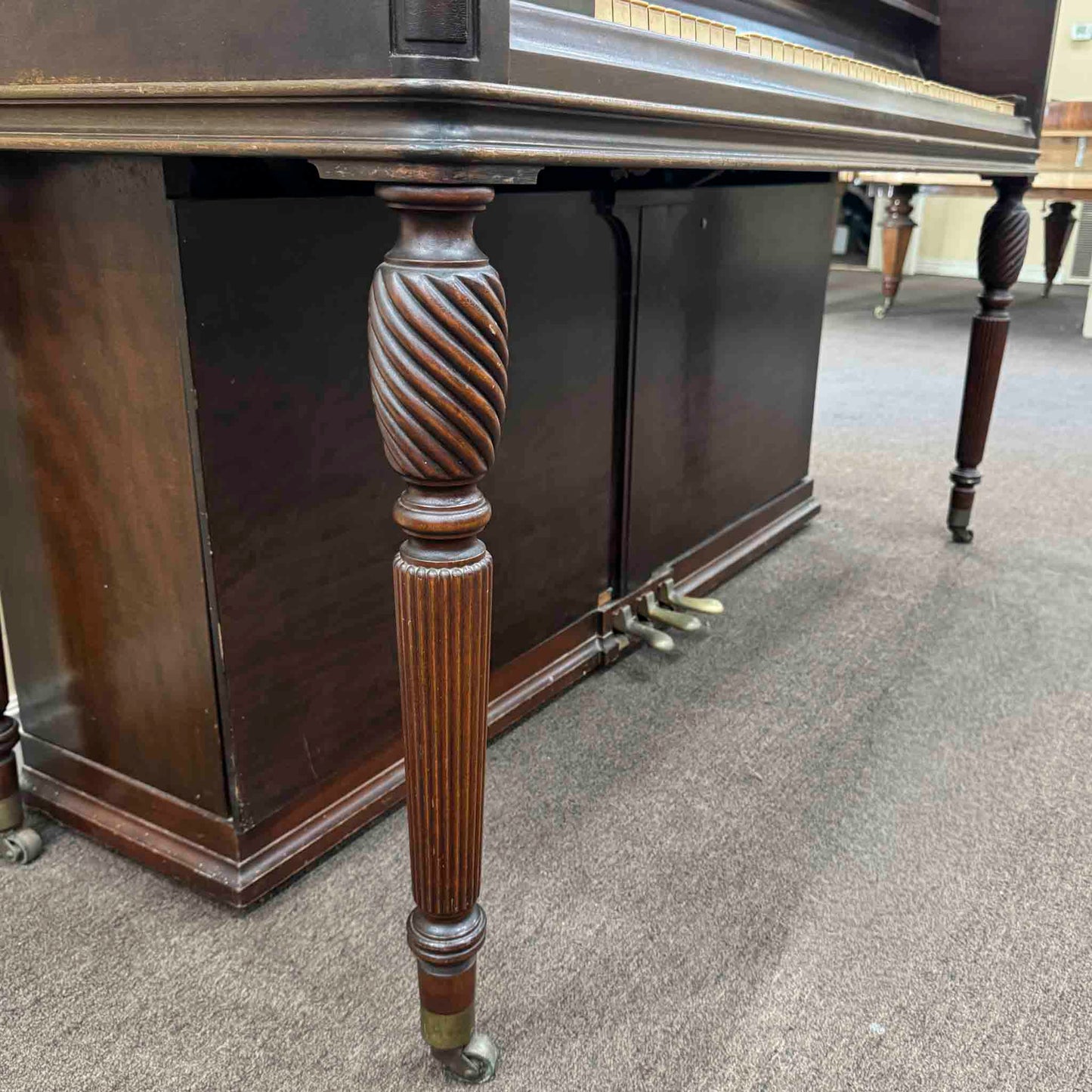 CURRENT SHOP WORK - 1948 Mason & Hamlin Model E 41" Wood Finish Commissioned Conosle Piano