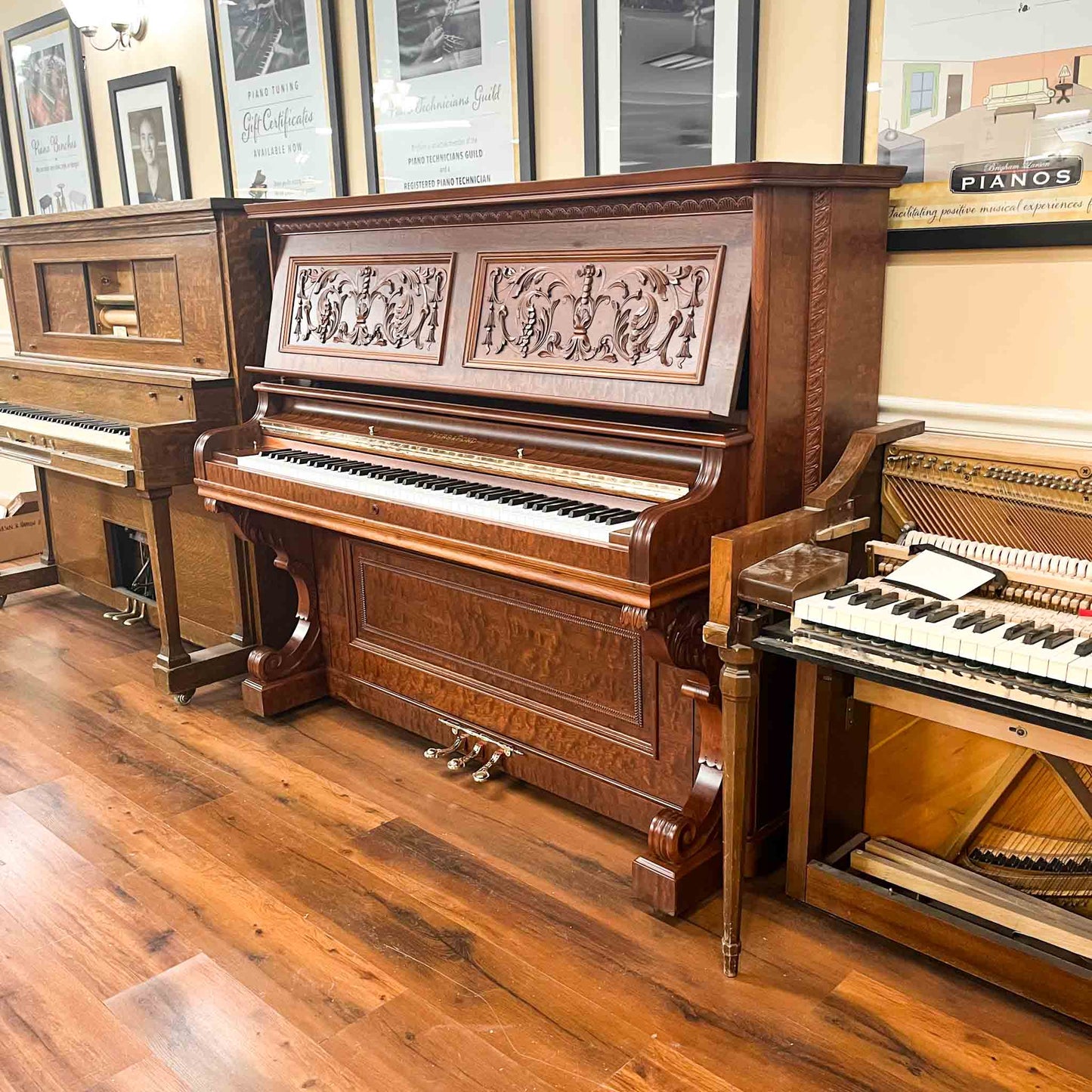 SOLD 1895 Ivers & Pond Commissioned Upright Piano