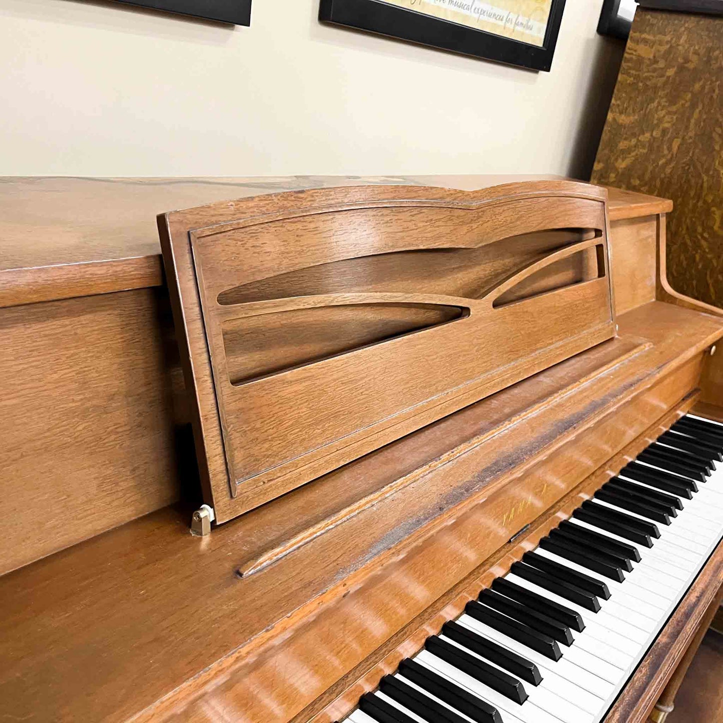 SOLD 1972 Yamaha 39" Wood Finish Commissioned Spinet Piano
