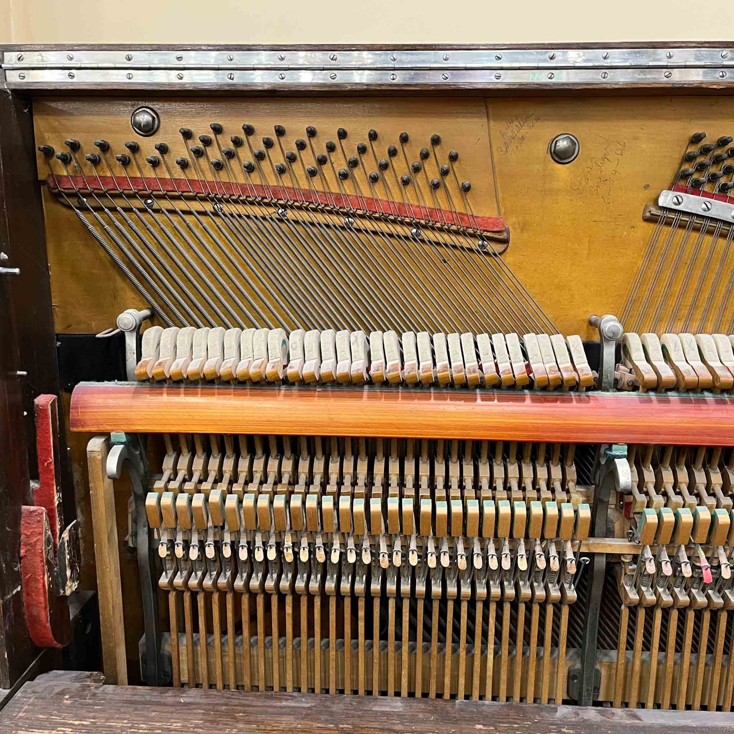 SOLD 1904 Whitney 56" Wood Finish Commissioned Upright Piano