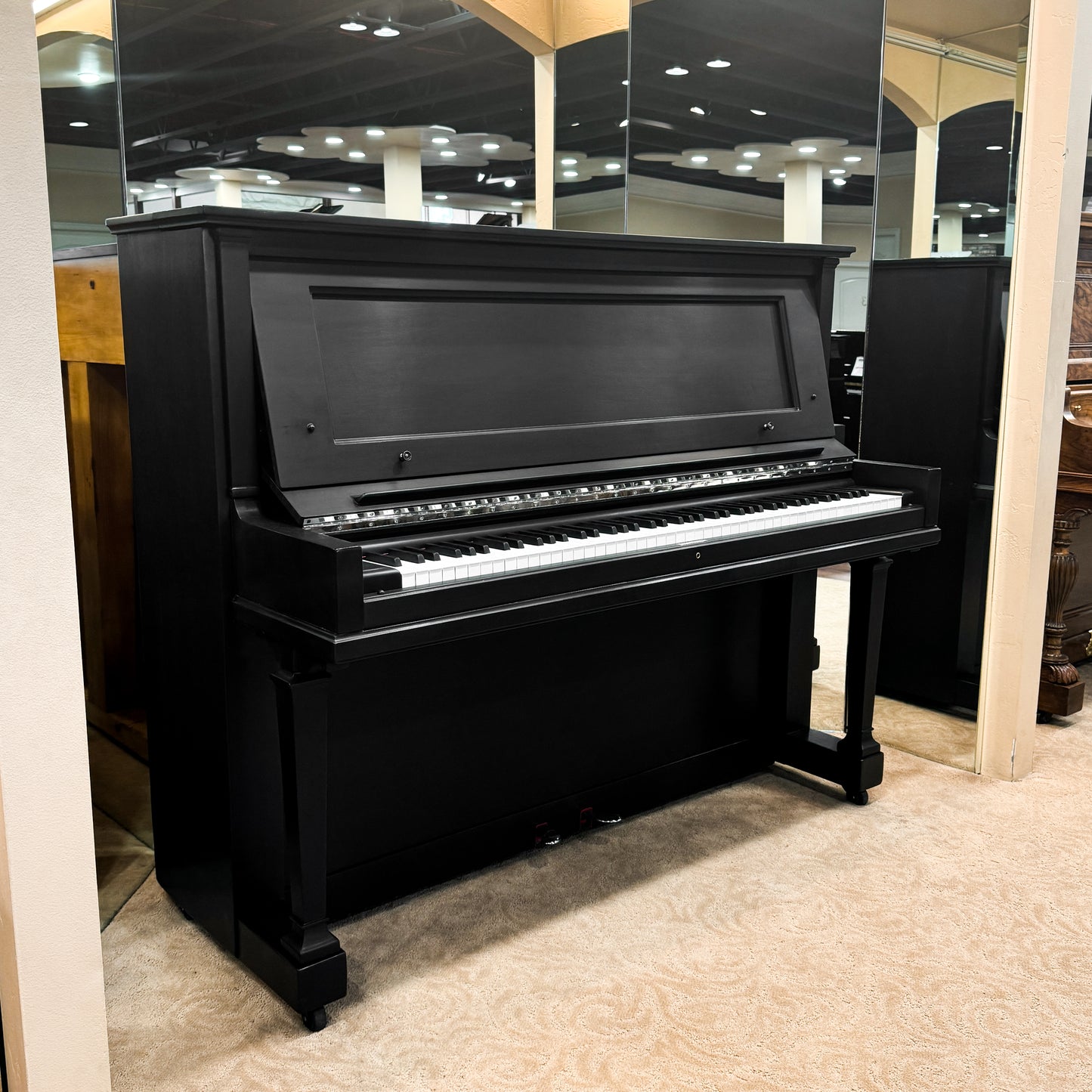 1924 Steinway 49" Satin Black Upright Piano