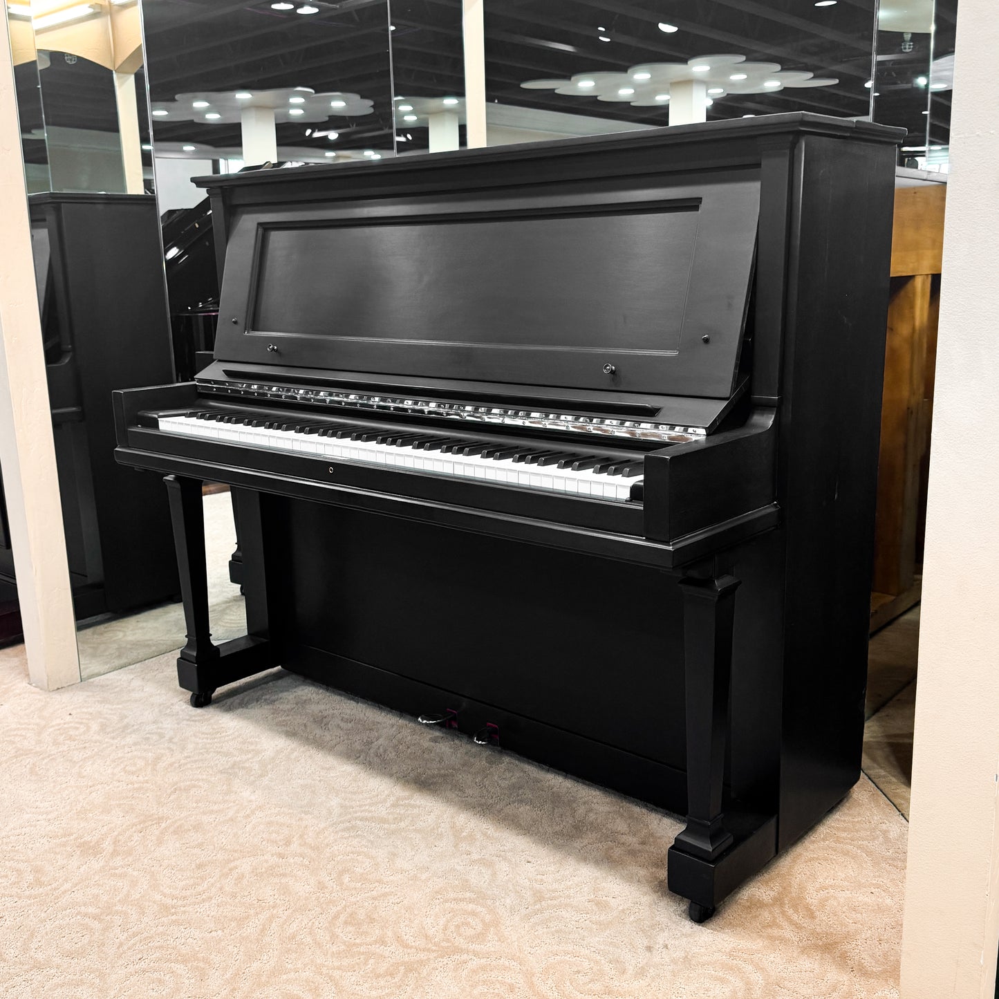 1924 Steinway 49" Satin Black Upright Piano