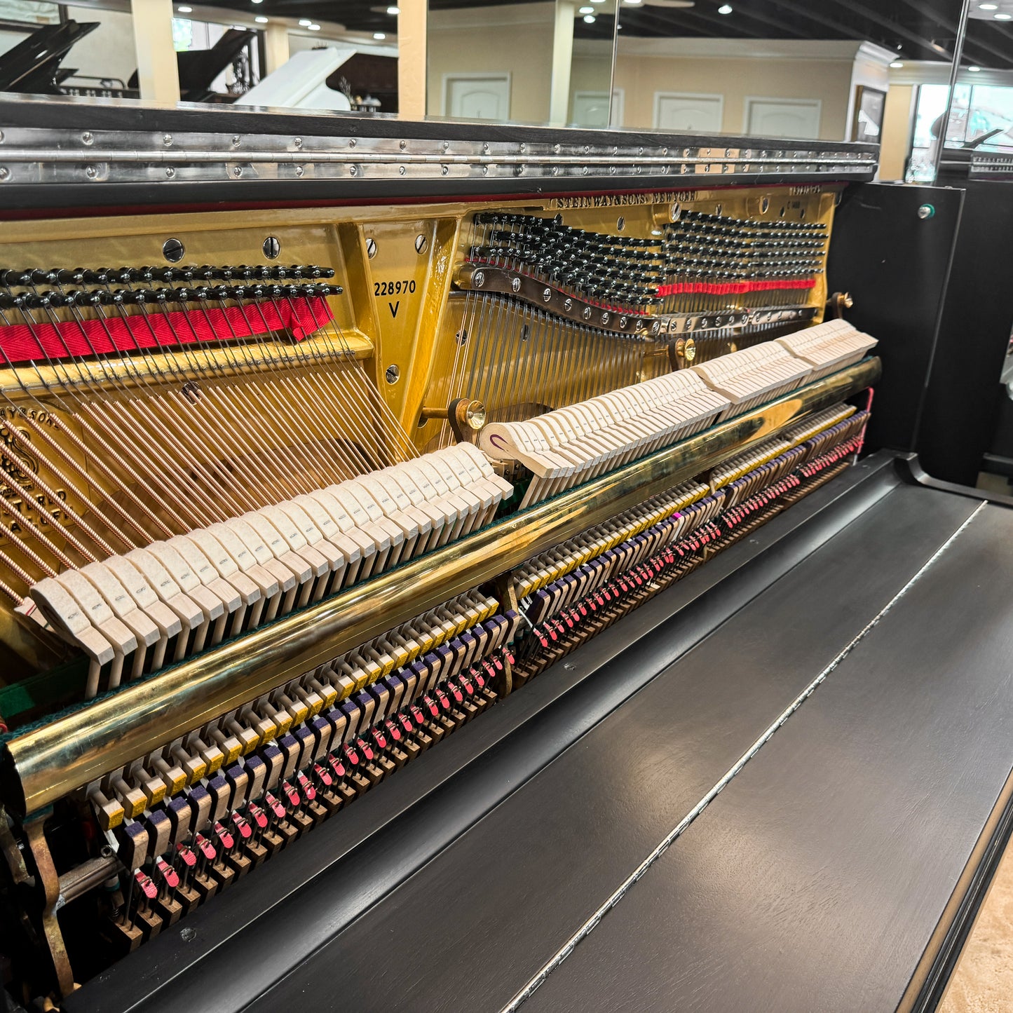 1924 Steinway 49" Satin Black Upright Piano
