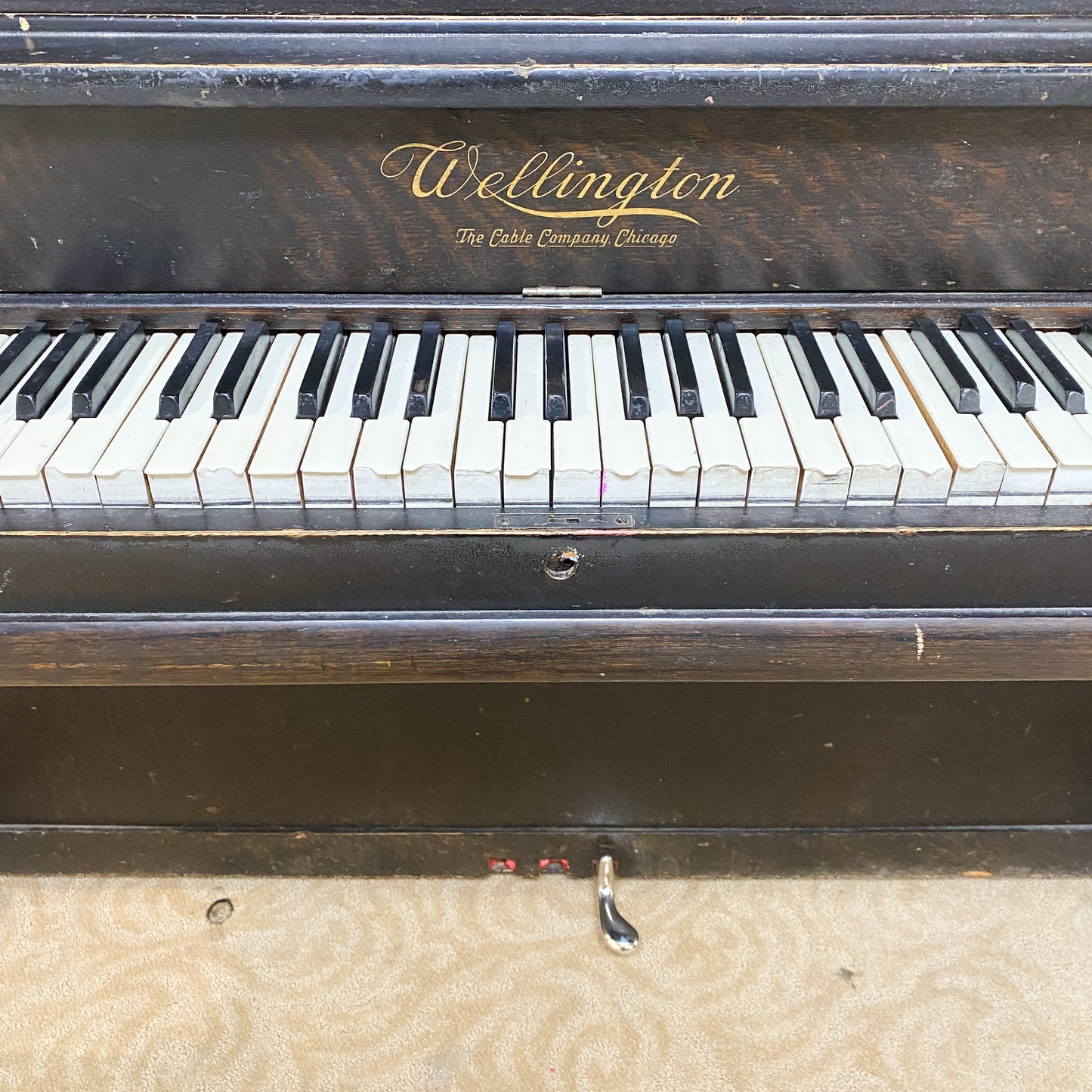 SOLD 1911 Wellington Wood Finish Commissioned Upright Piano