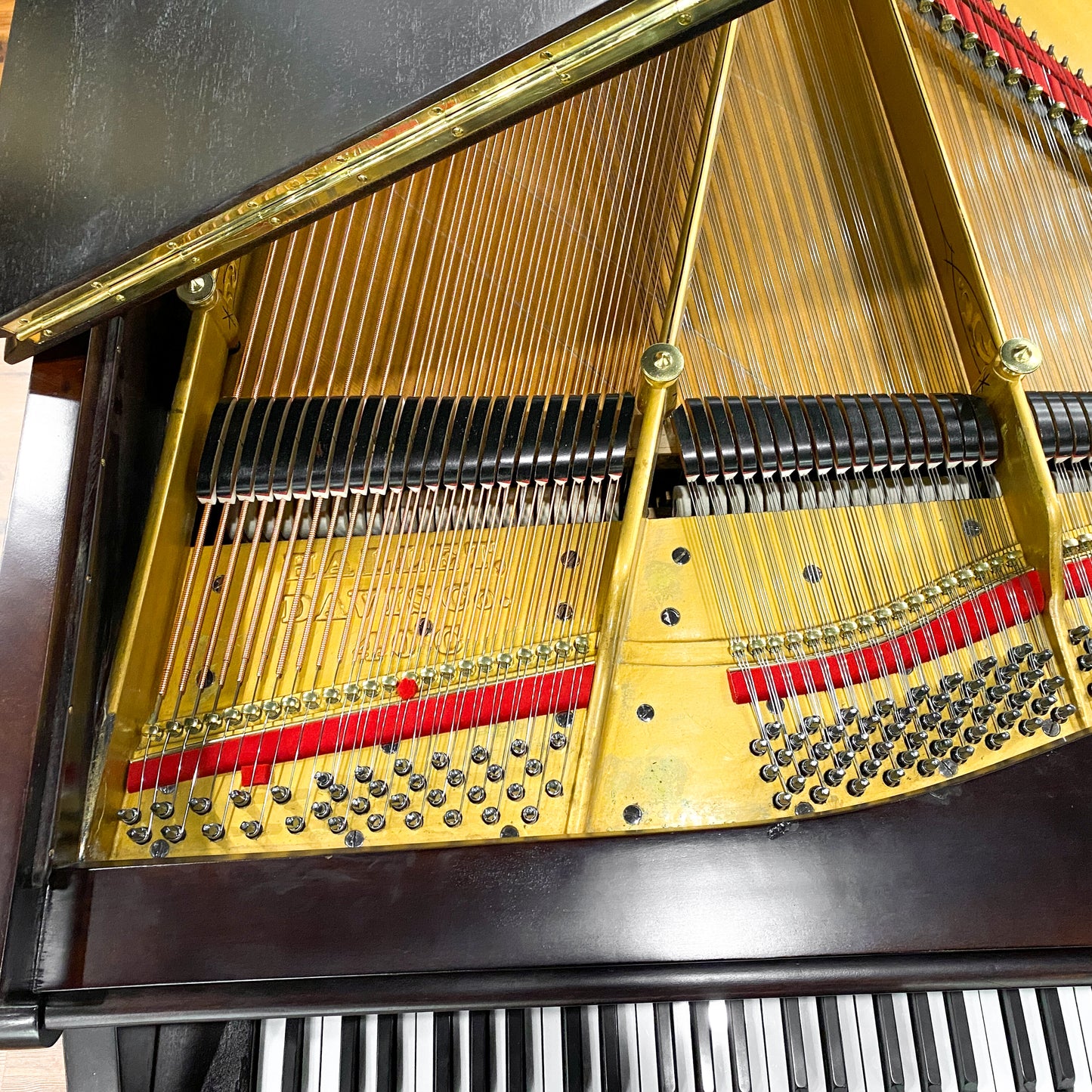 1885 Hallet Davis 6'8" Wood Finish Grand Piano - with QRS Digital Player System