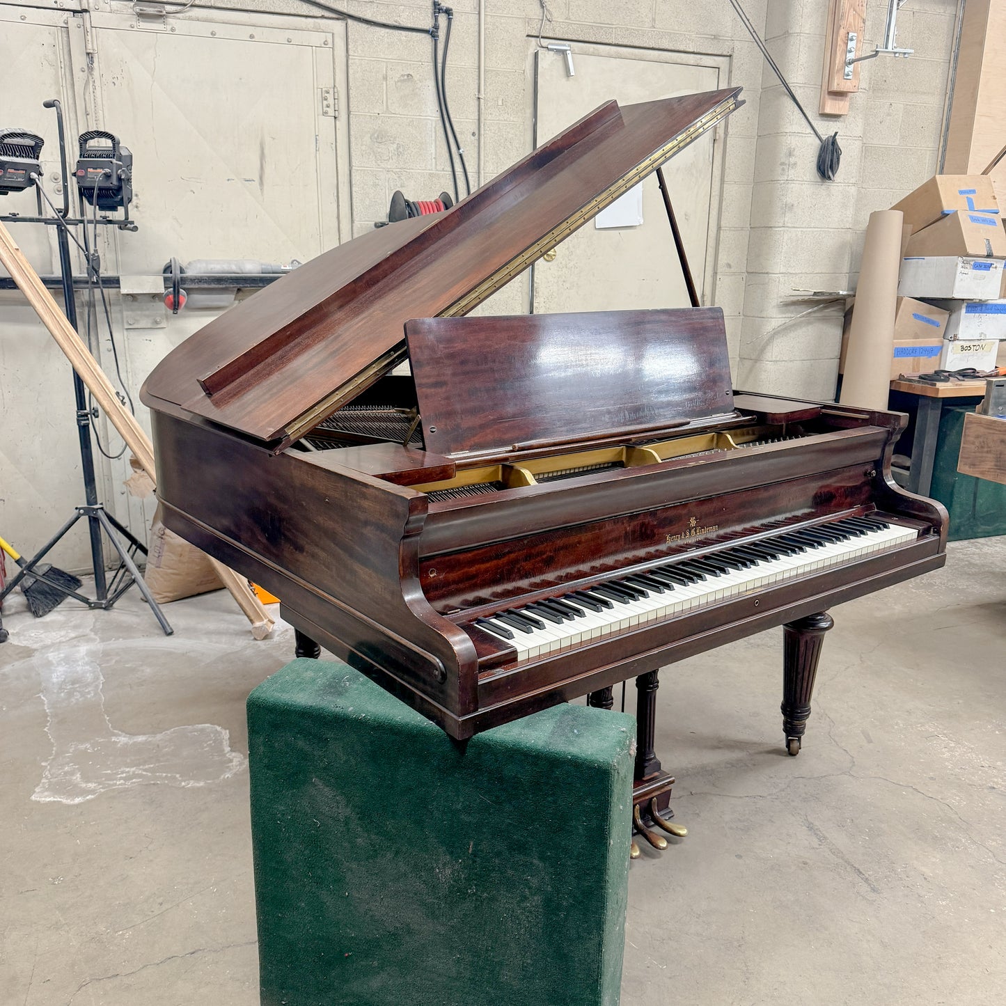 SOLD 1907 Henry & Lindeman Polished Wood Finish Commissioned Grand Piano