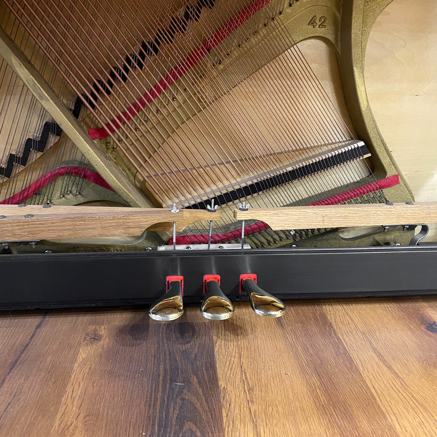 SOLD 1980 Kimball S435 Satin Black 42" Console Piano