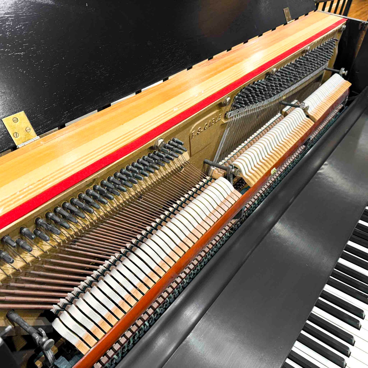 SOLD 1965 Cable 41" Satin Black Console Piano