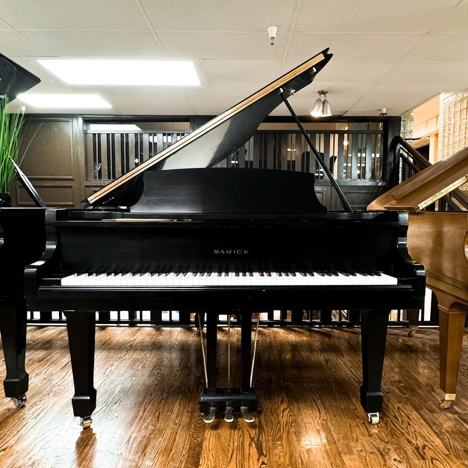 1985 Samick 5'8" Satin Black Grand Piano