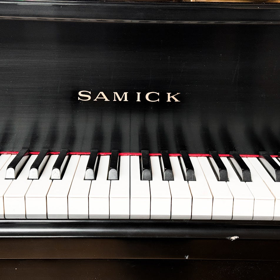 1985 Samick 5'8" Satin Black Grand Piano