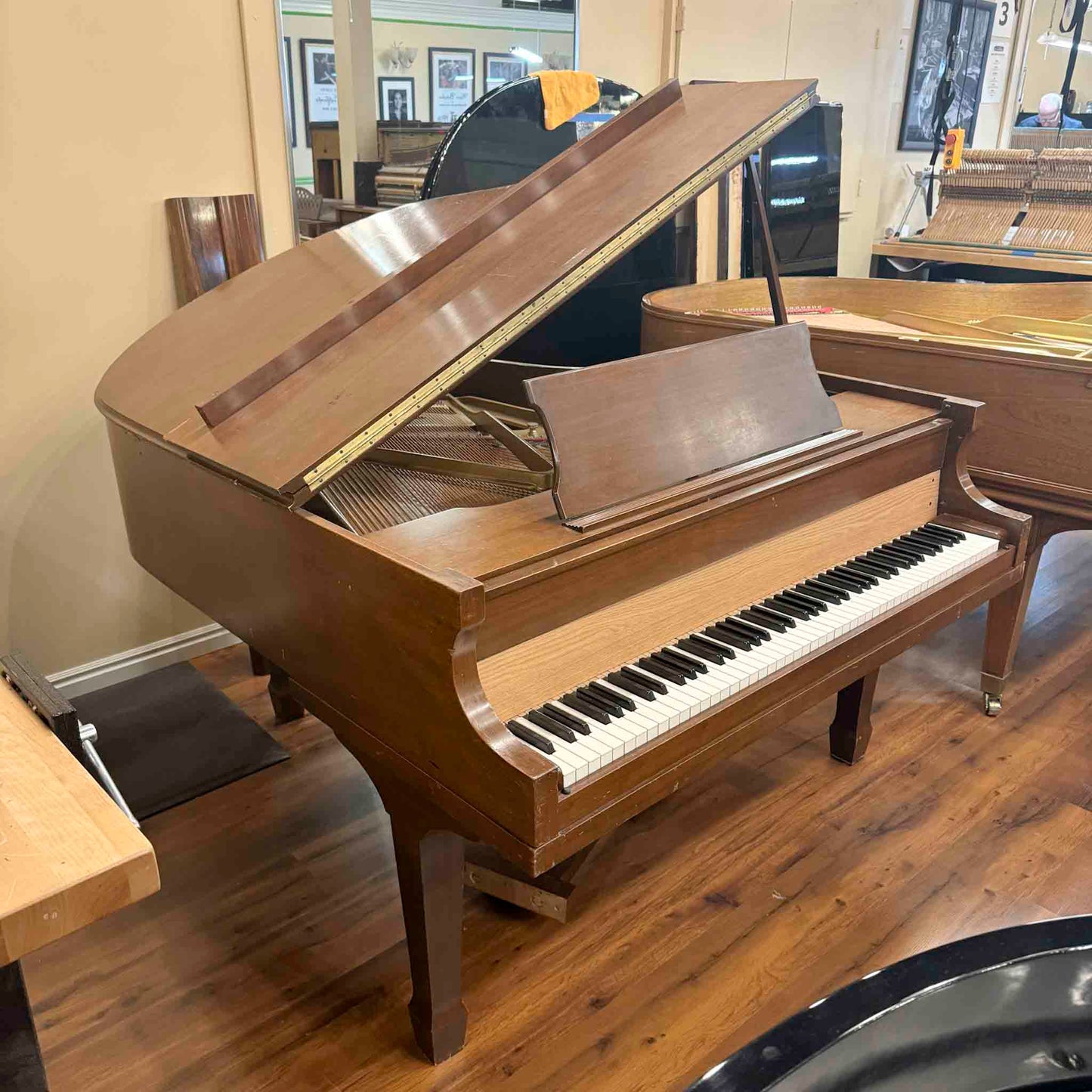SOLD 1970 Cable 5' Satin Black Baby Grand Piano