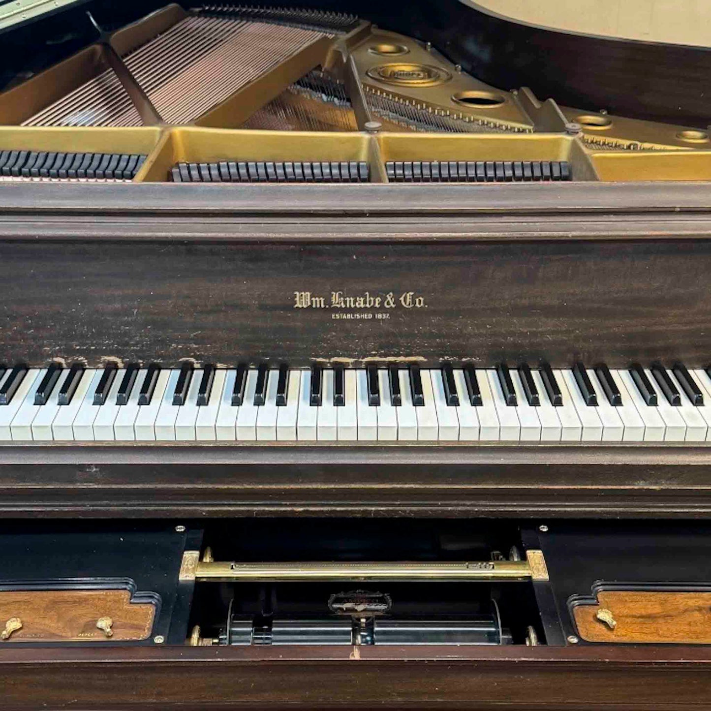 CURRENT SHOP WORK 1935 Knabe 5'4" Wood Finish Commissioned Player Grand Piano