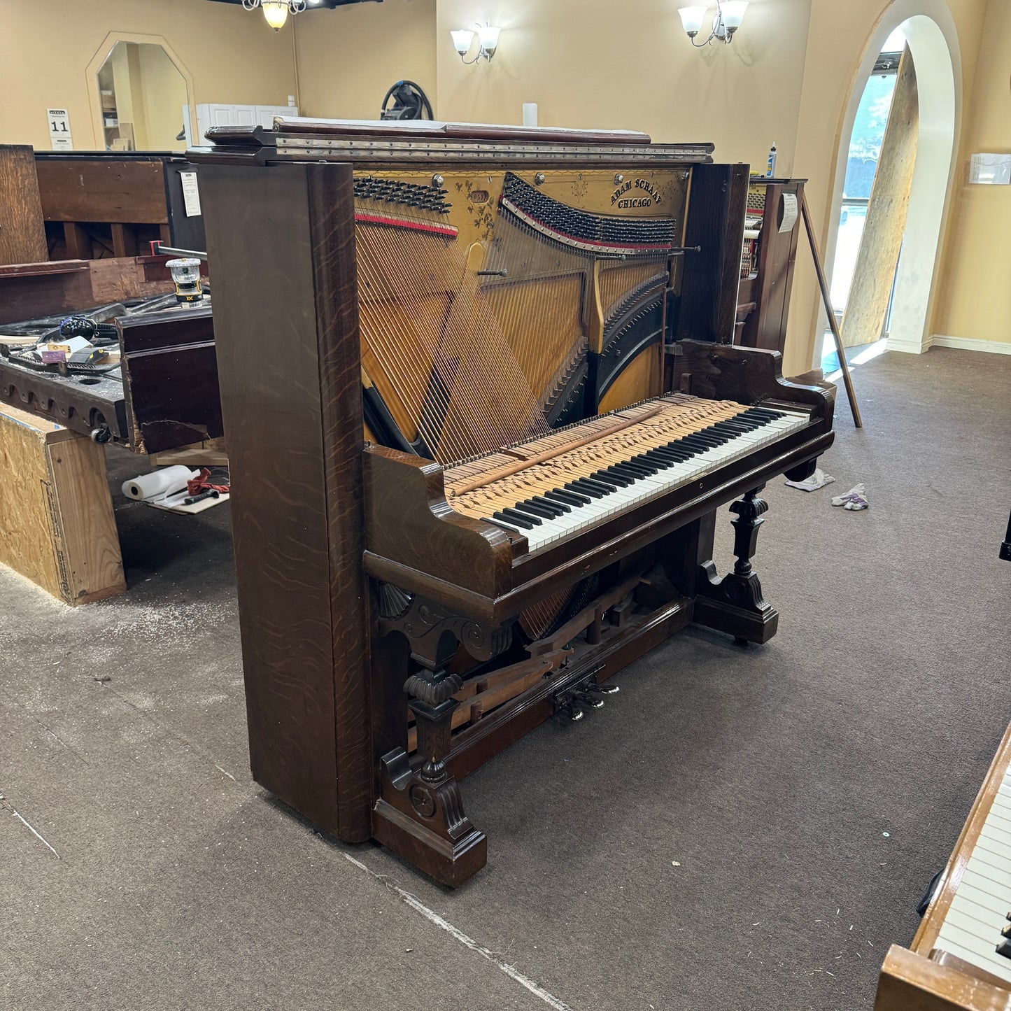 SOLD - Adam Schaaf Commissioned 57" Upright Piano