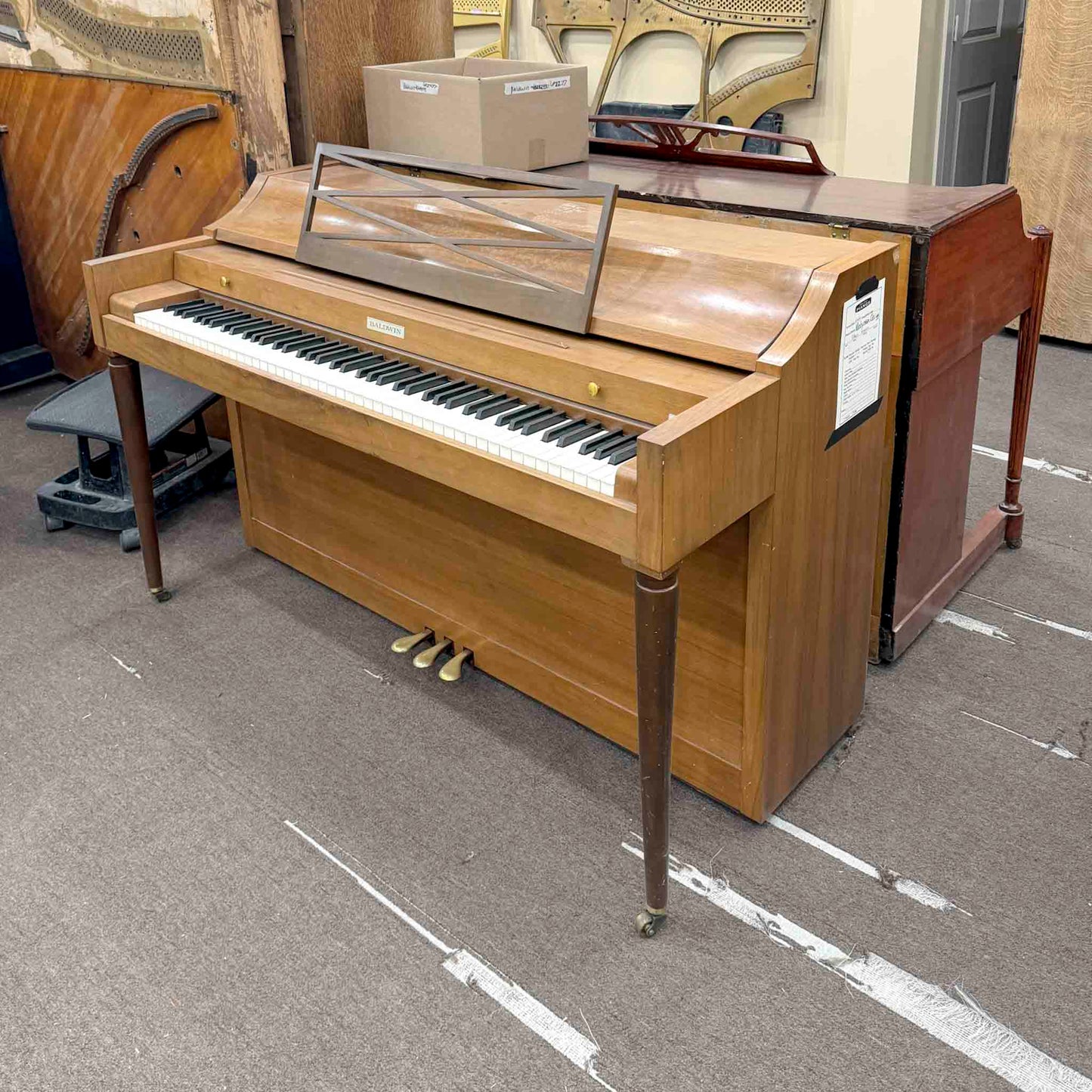 CURRENT SHOP WORK - 1968 Baldwin Acrosonic 36" Commissioned Console Piano