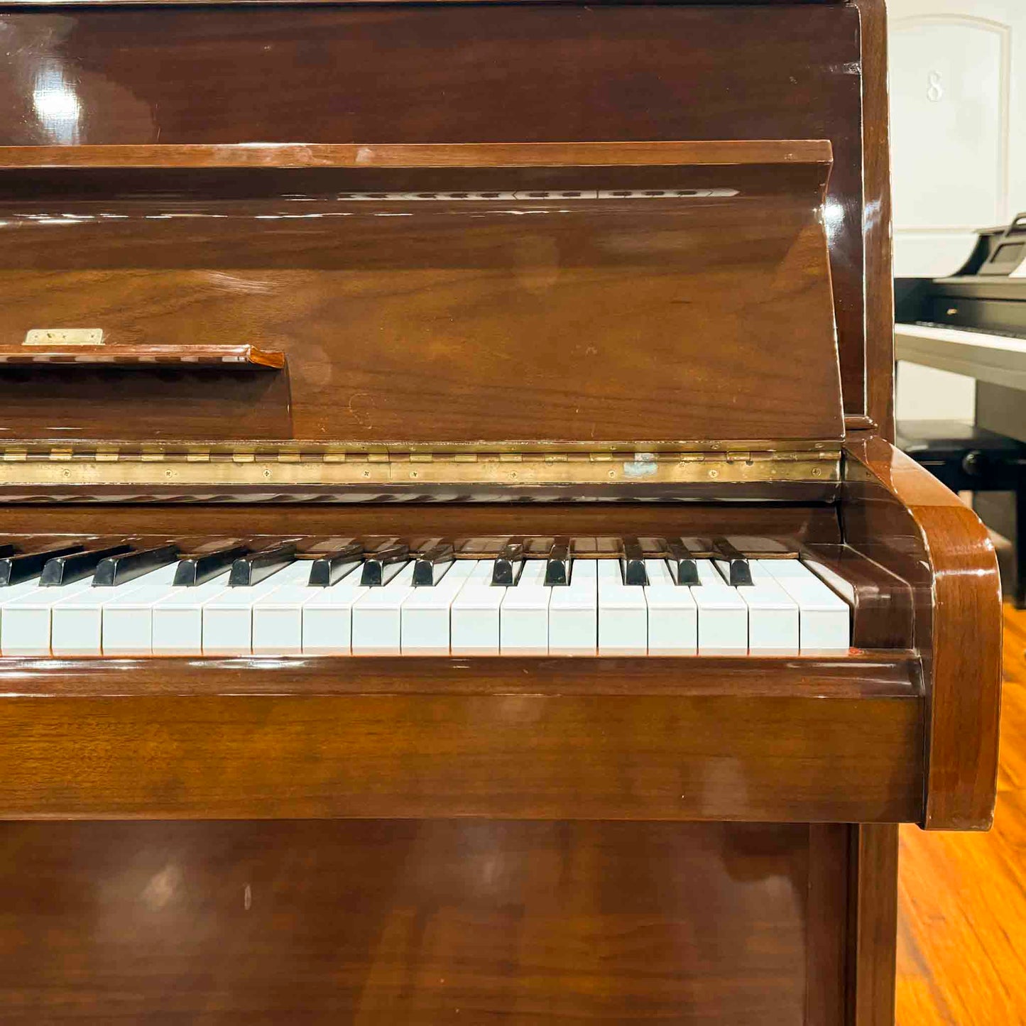 1990 Young Chang U-109 43" Satin Black Console Piano
