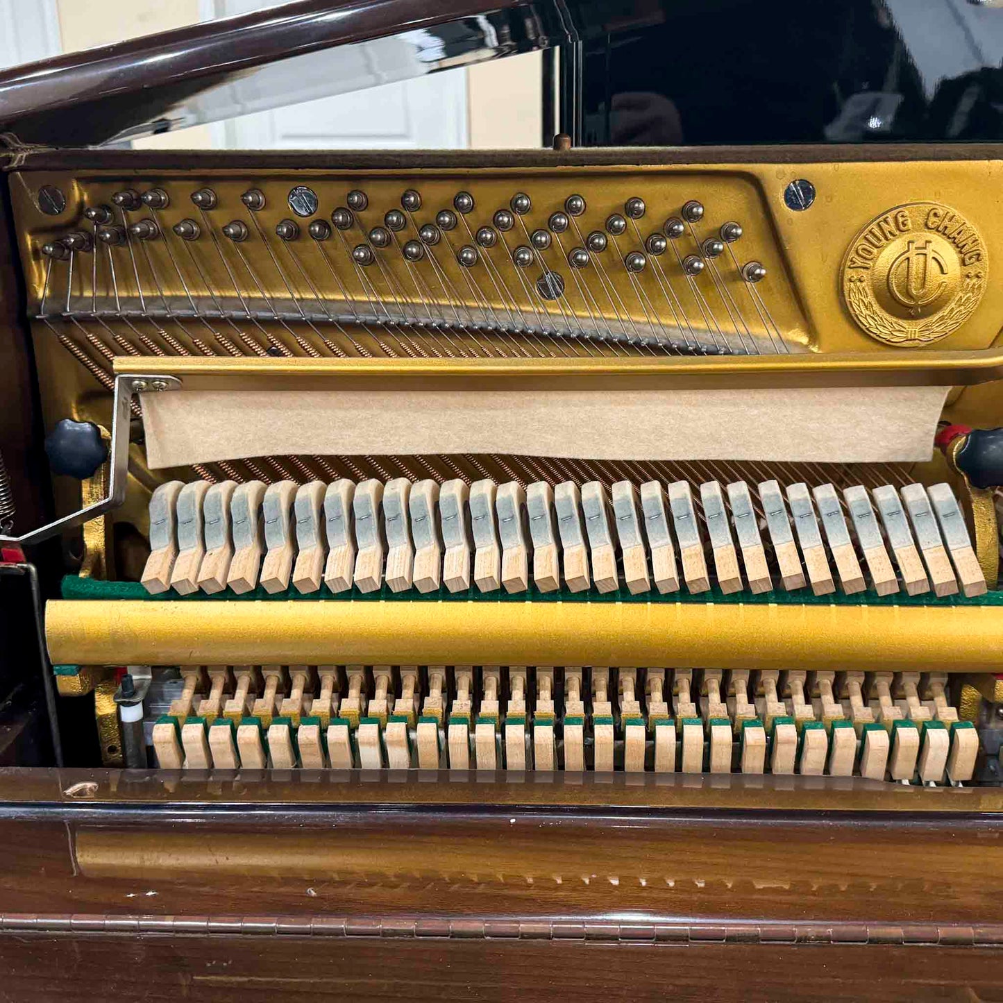 1990 Young Chang U-109 43" Satin Black Console Piano