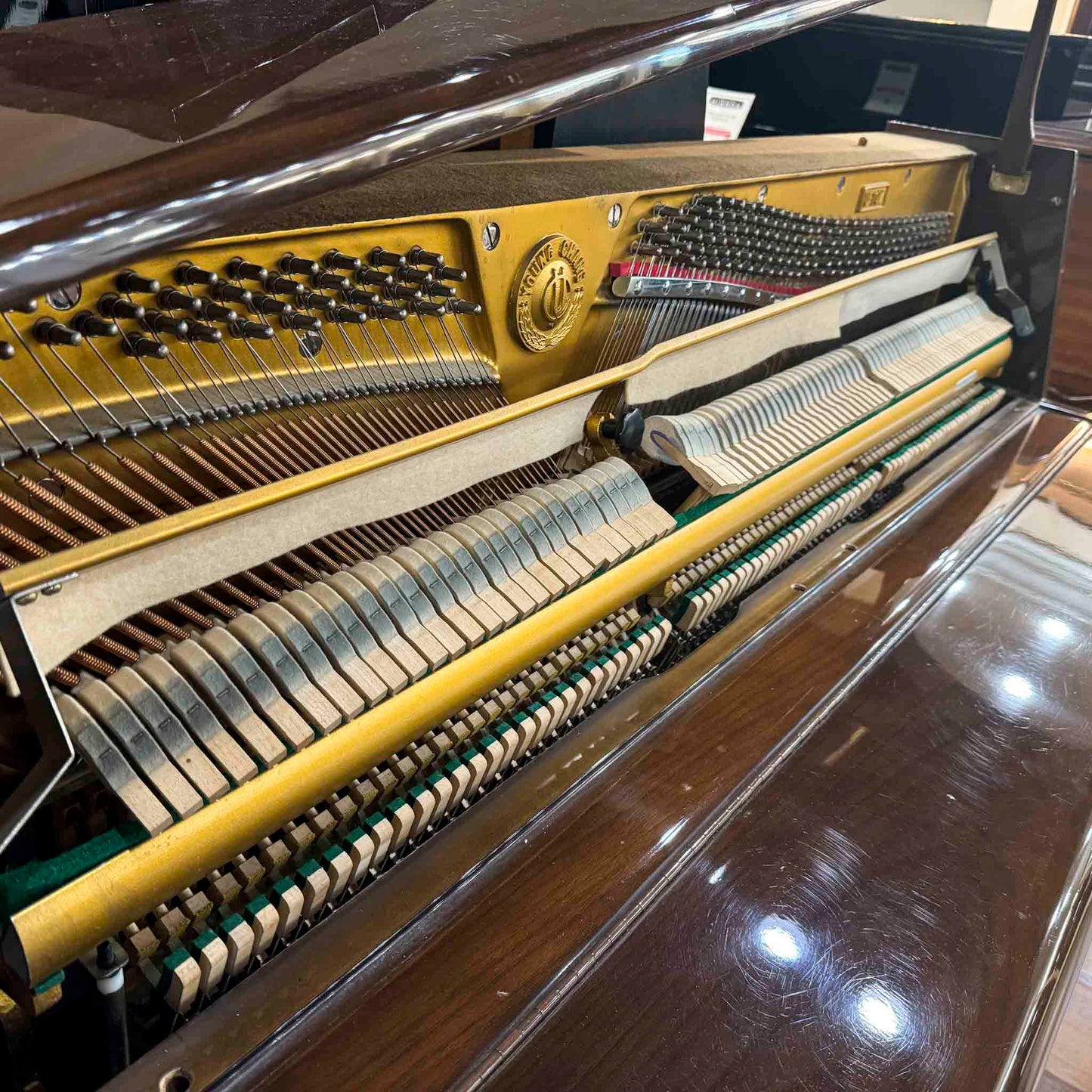 1990 Young Chang U-109 43" Satin Black Console Piano