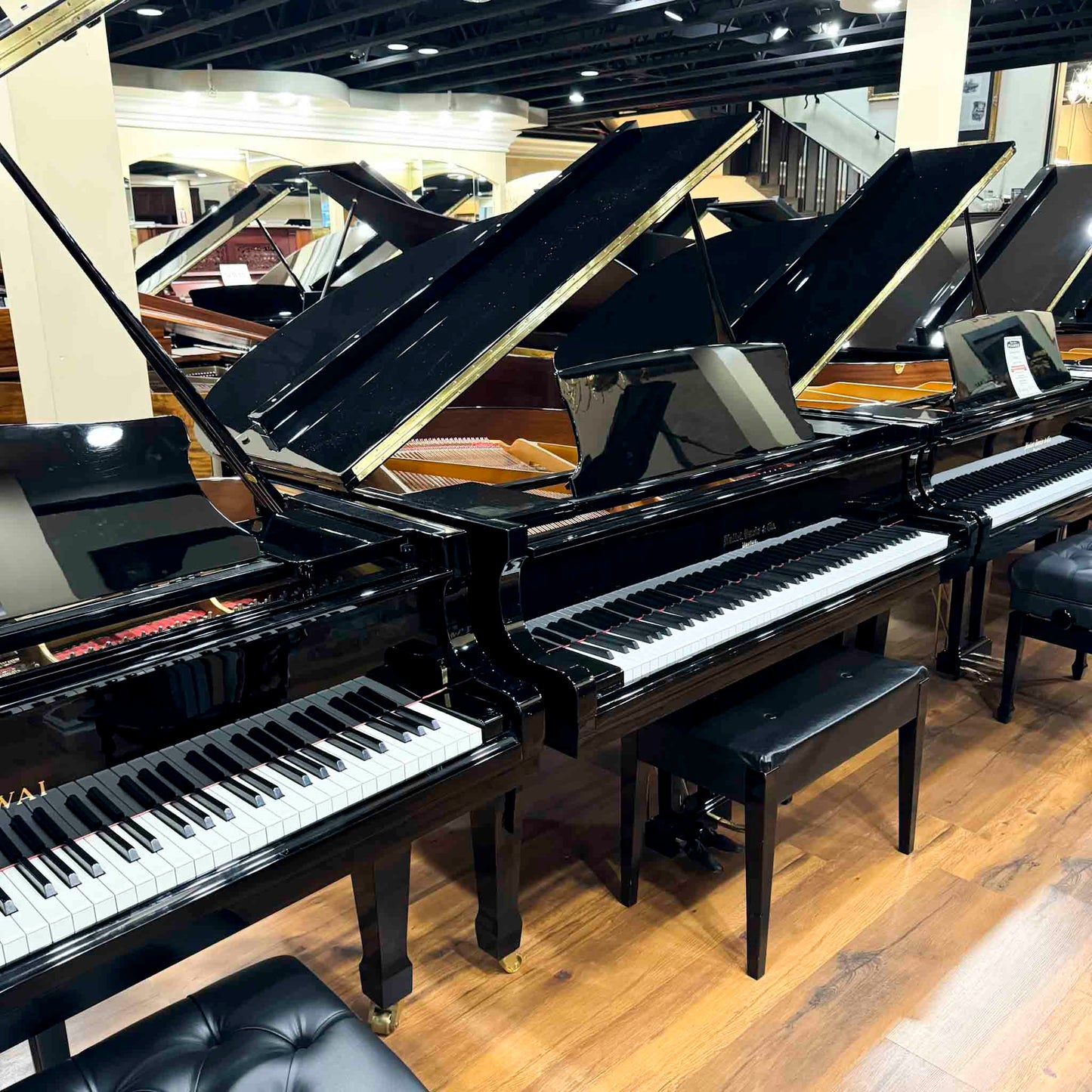 SOLD Hallet Davis 148 4'10" Polished Black Baby Grand Piano