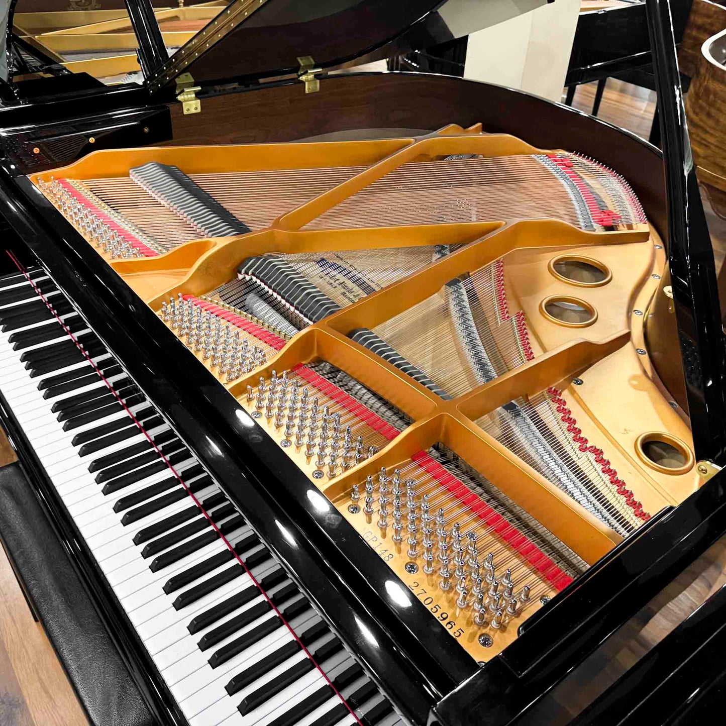 SOLD Hallet Davis 148 4'10" Polished Black Baby Grand Piano
