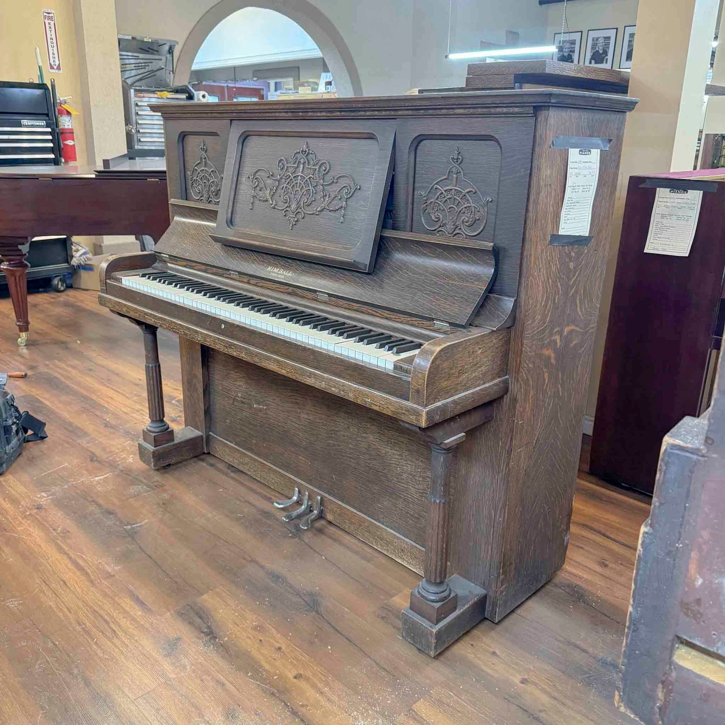 CURRENT SHOP WORK - 1907 Kimball Upright Commissioned Piano