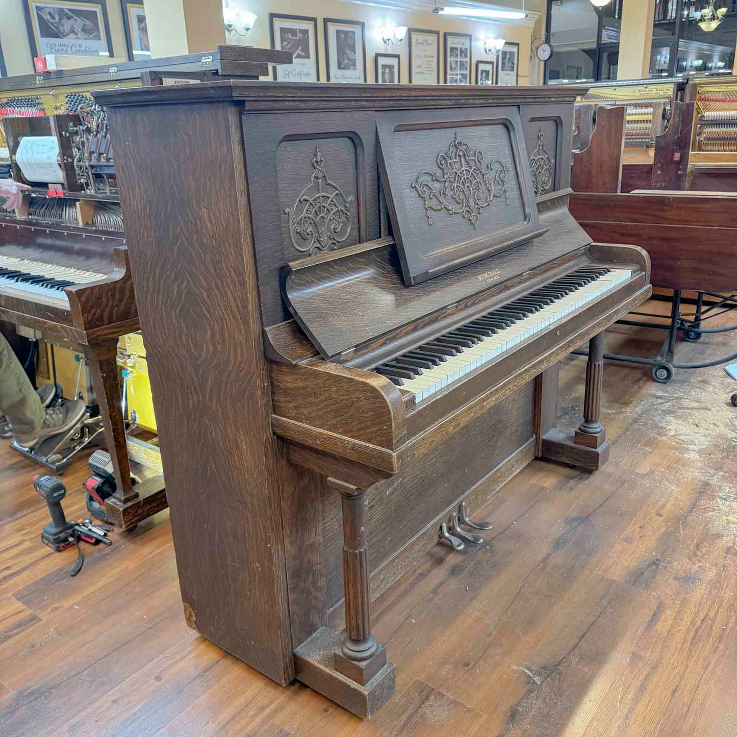CURRENT SHOP WORK - 1907 Kimball Upright Commissioned Piano