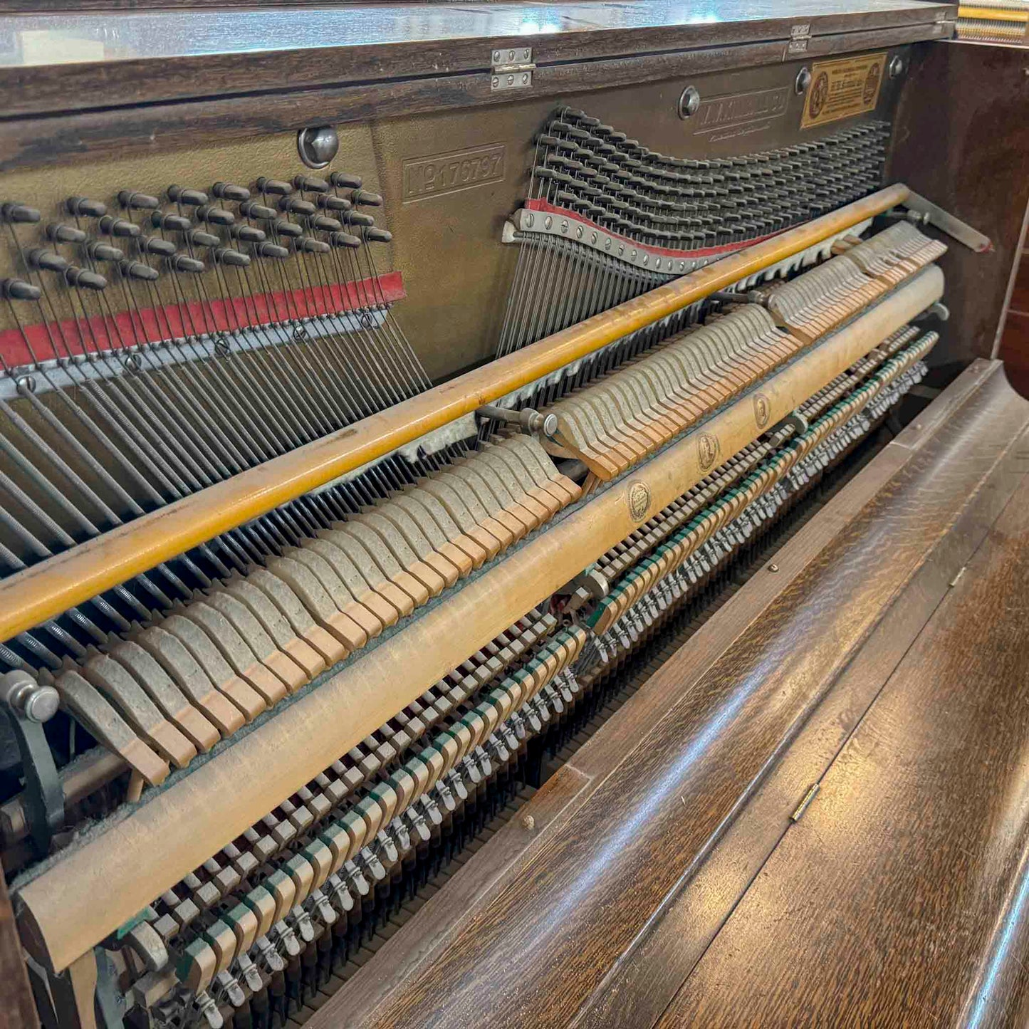 CURRENT SHOP WORK - 1907 Kimball Upright Commissioned Piano