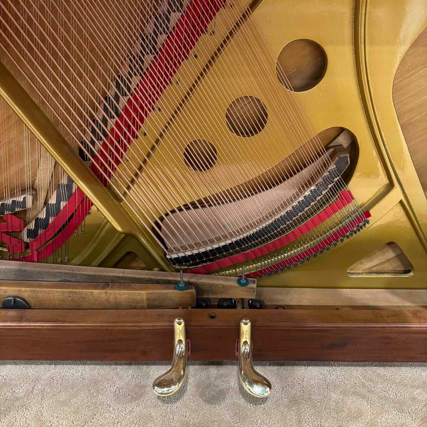 1900 Knabe 54" Wood Finish Upright Piano with Self-Playing QRS System