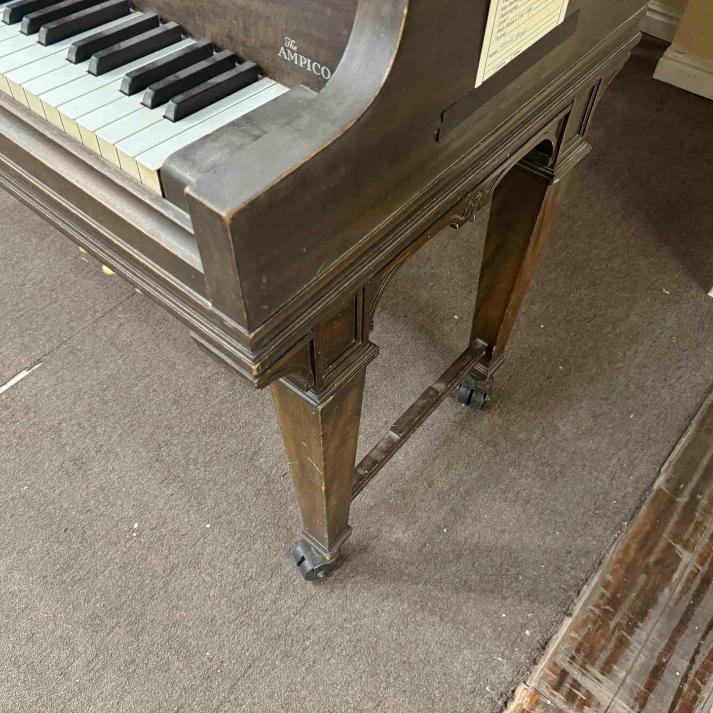 CURRENT SHOP WORK - 1935 Knabe 5'4" Wood Finish Commissioned Player Grand Piano